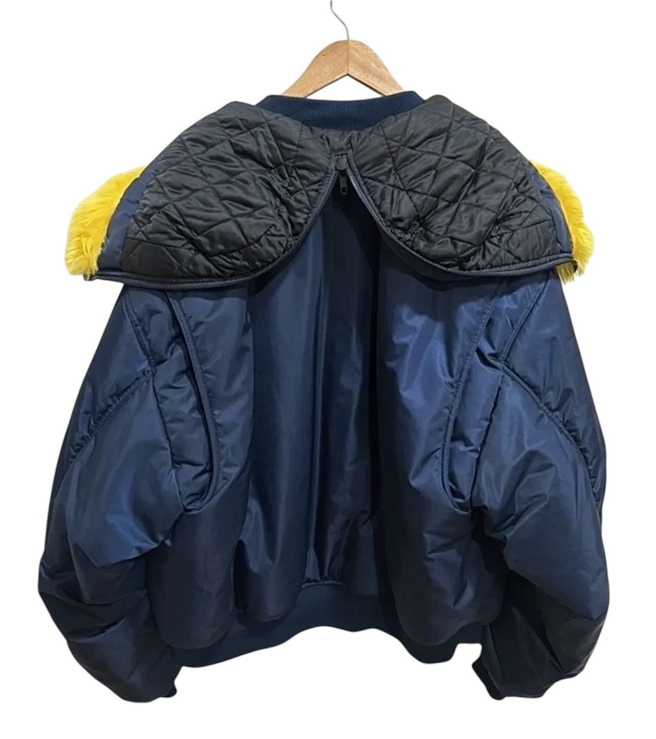 Balenciaga FW21 Yellow Fur Bomber