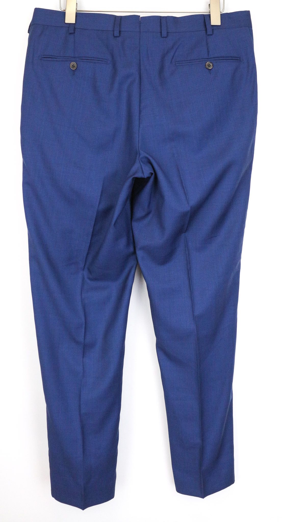 Suitsupply UK44L Mid Blue Slim Glen Check Wool Trousers 76020 Size 44L - 2 Thumbnail