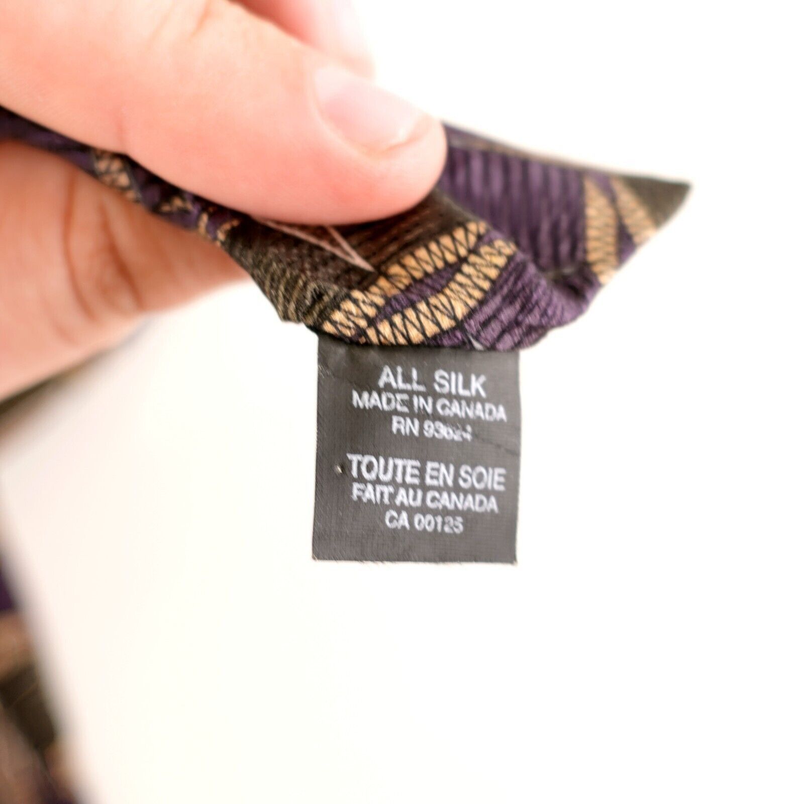 Croft & Barrow Croft & Barrow Purple Green Abstract Wide Silk Tie Size ONE SIZE - 4 Thumbnail