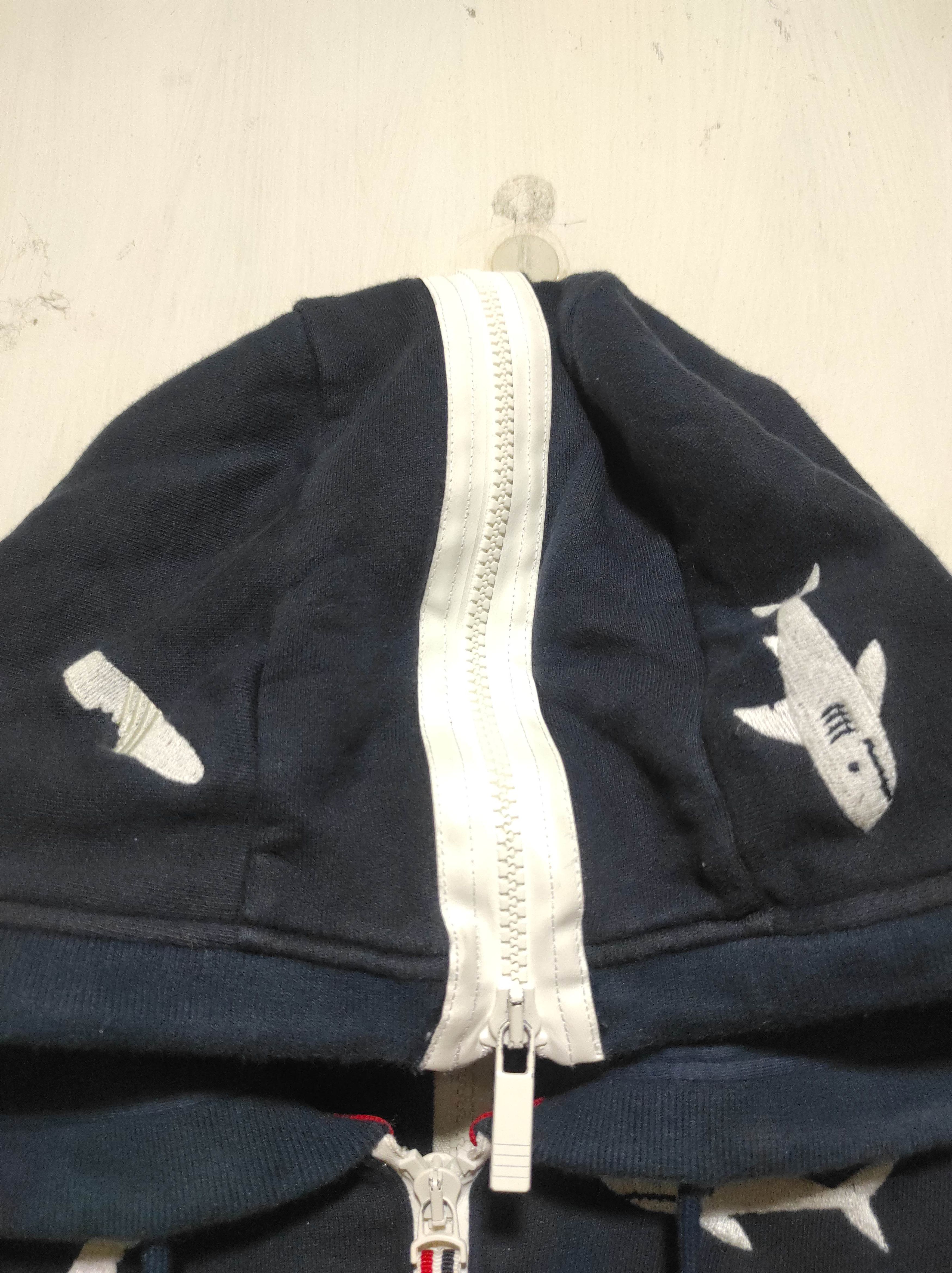 Thom Browne Thom Browne Shark and Surfboard Embroidered Navy Hoodie Size US XS / EU 42 / 0 - 11 Thumbnail