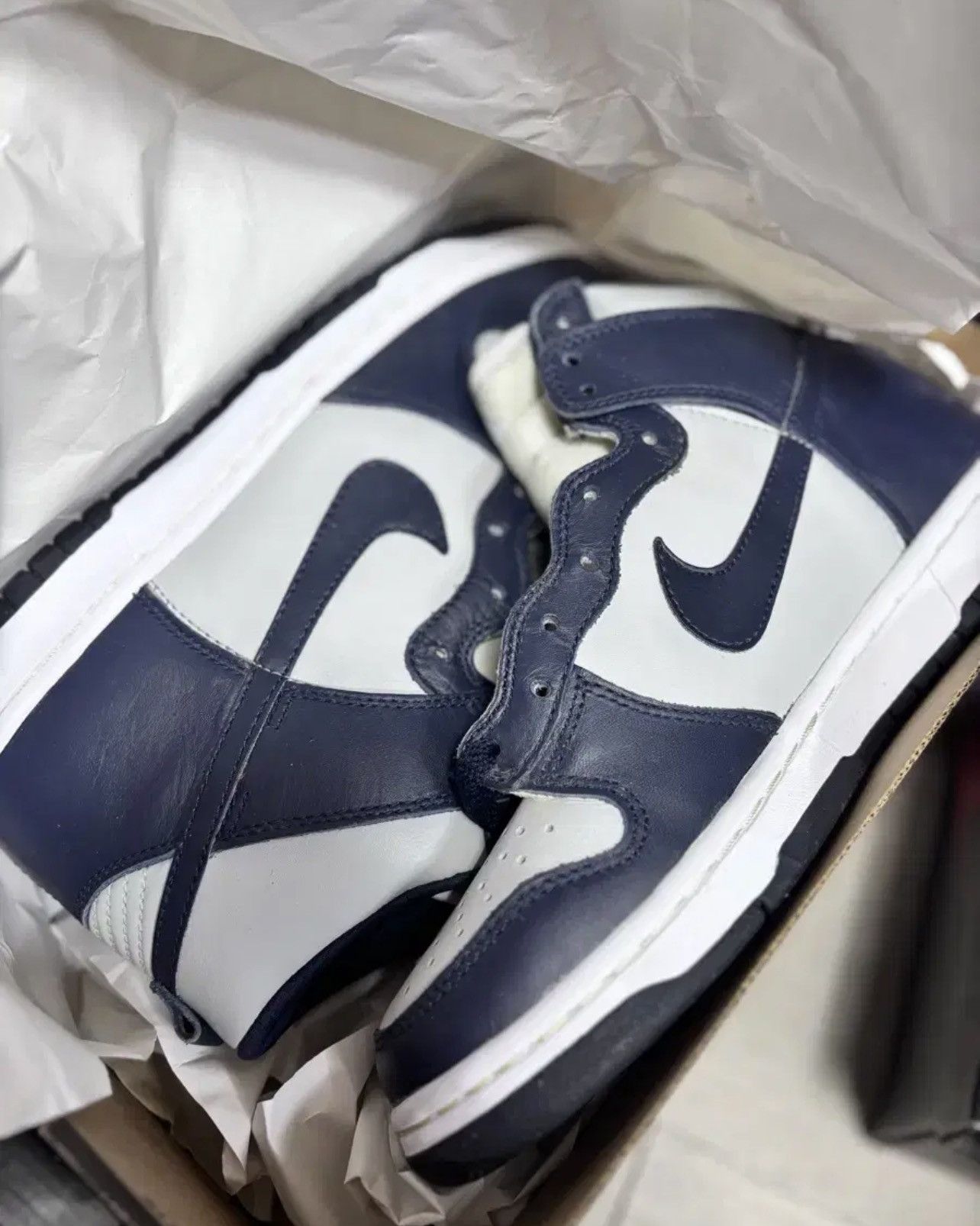 Nike 1999 Nike Dunk High LE Georgetown W/ OG Box DS Size US 8 / EU 41 - 9 Thumbnail