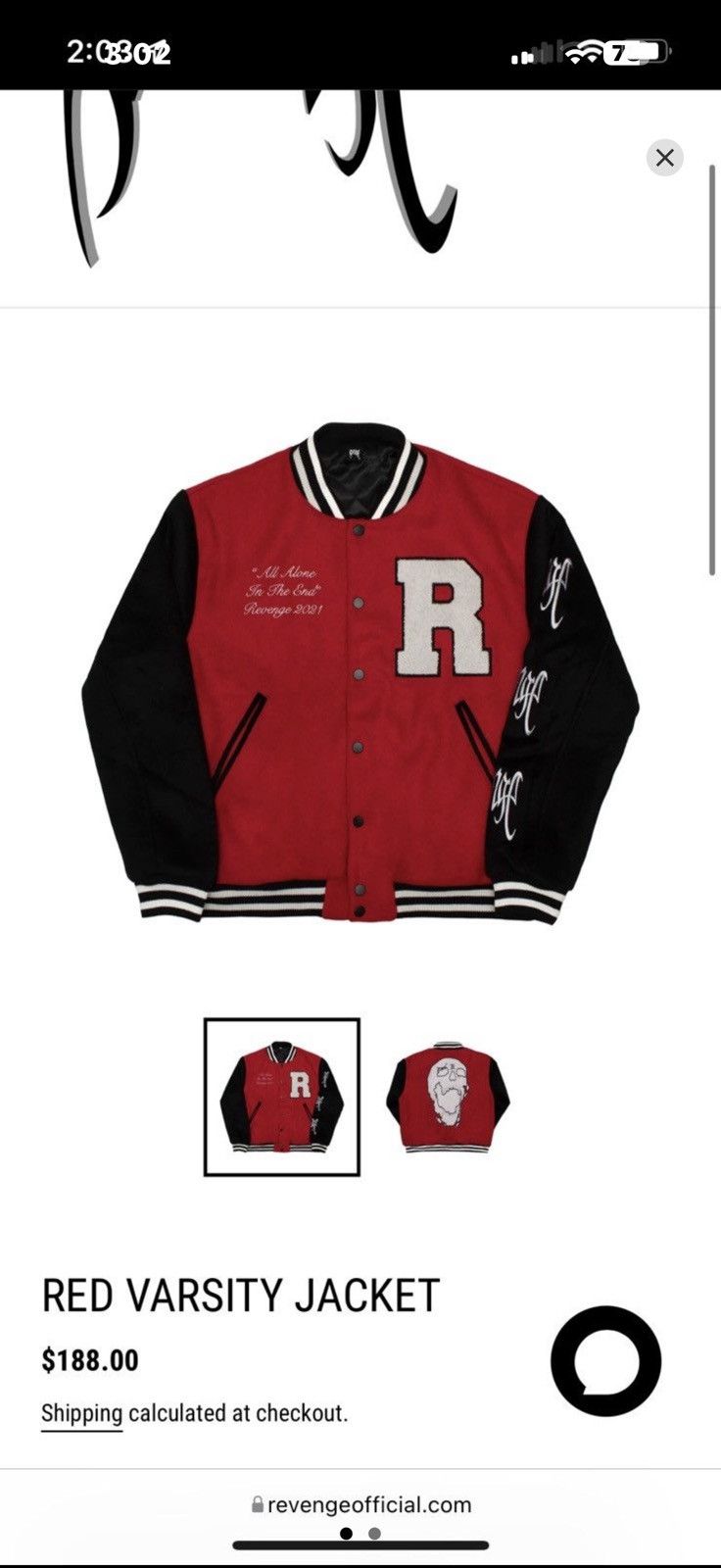 Revenge Revenge Red Varsity Jacket Size US L / EU 52-54 / 3 - 1 Thumbnail