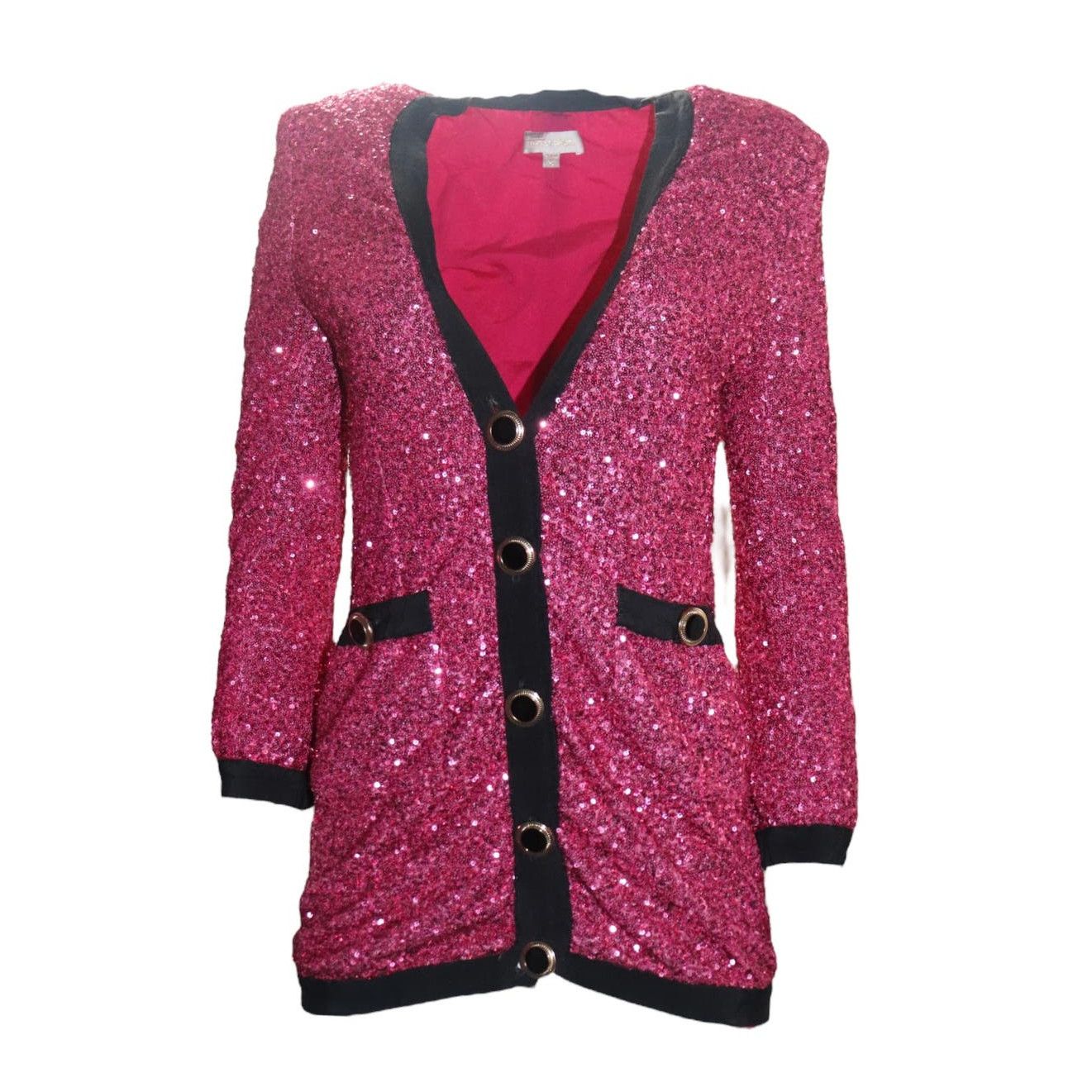 image of Ronny Kobo Avril Sequin Blazer Dress Size Small in Pink, Women's