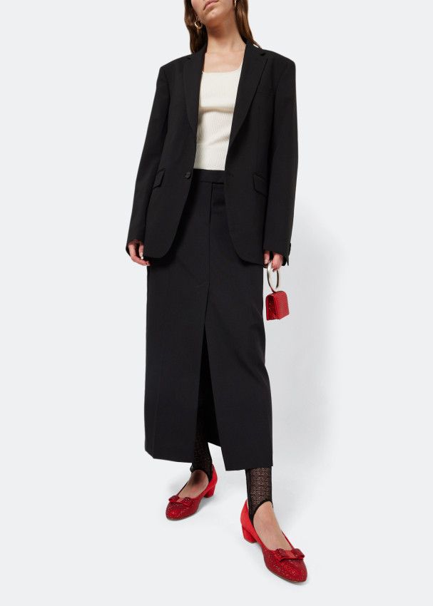 o1s1rm1224 Vara Bow Embellished Pumps in Red