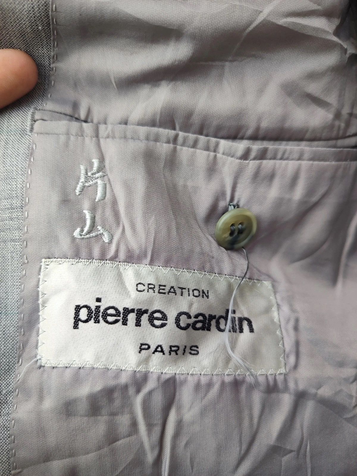 Pierre Cardin × Vintage Vintage Pierre Cardin Paris Light Grey Blazer (1980s) Size 38S - 6 Thumbnail