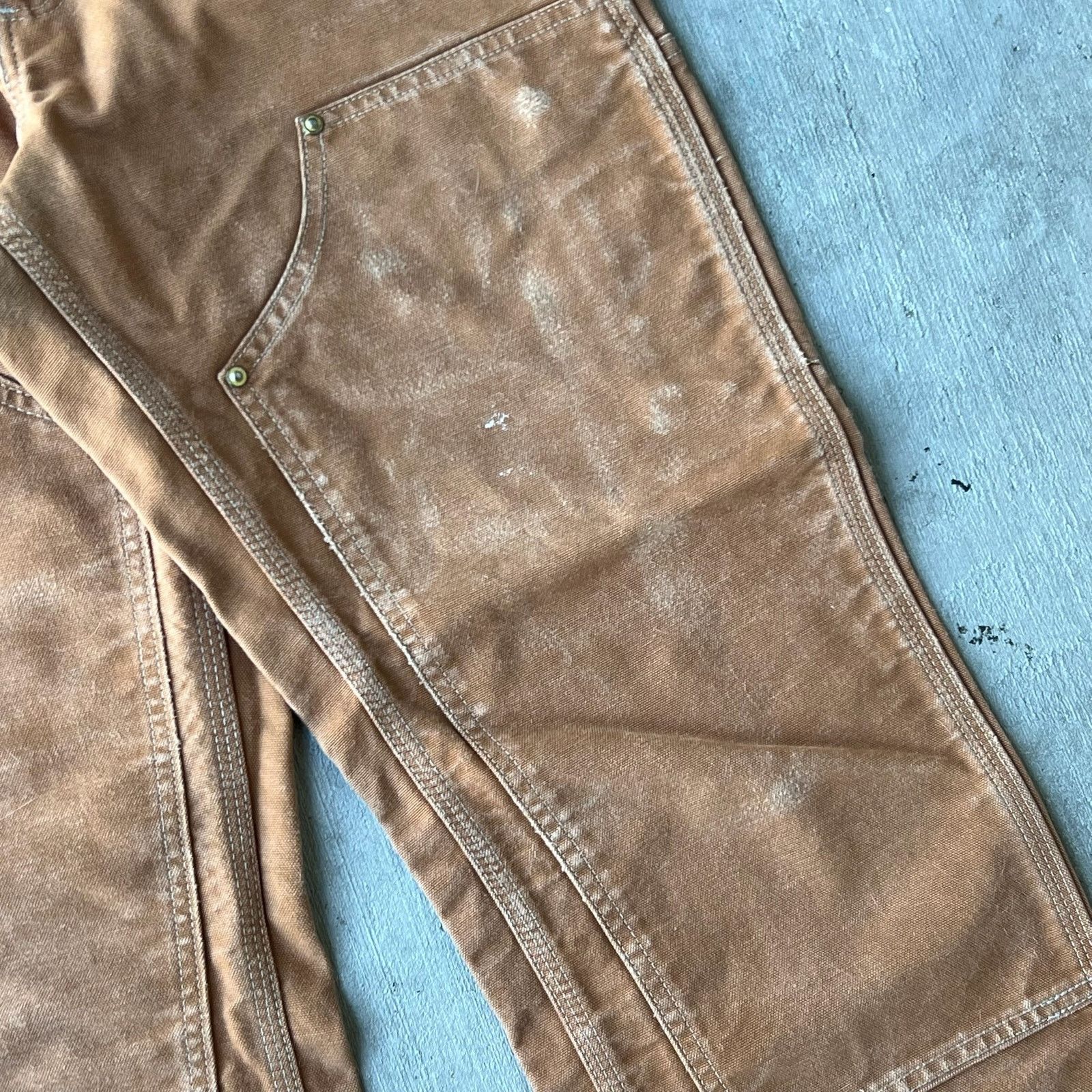 Carhartt × Vintage Carhartt brown double knee work wear carpenter pants Size US 27 - 3 Thumbnail