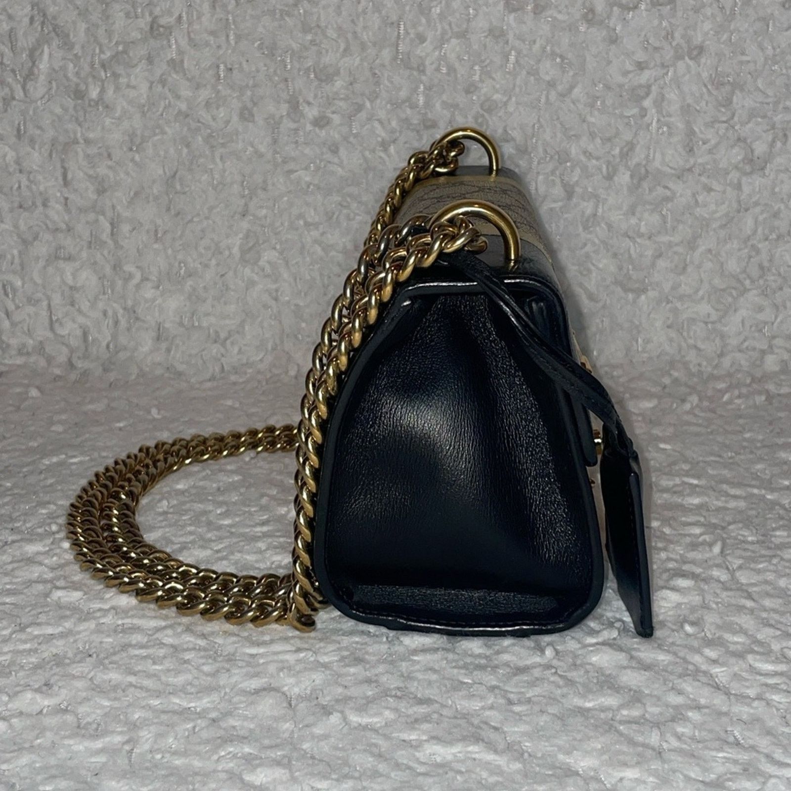 Gucci Gucci Padlock GG Supreme Chain Bag Black/Gold Size ONE SIZE - 7 Thumbnail