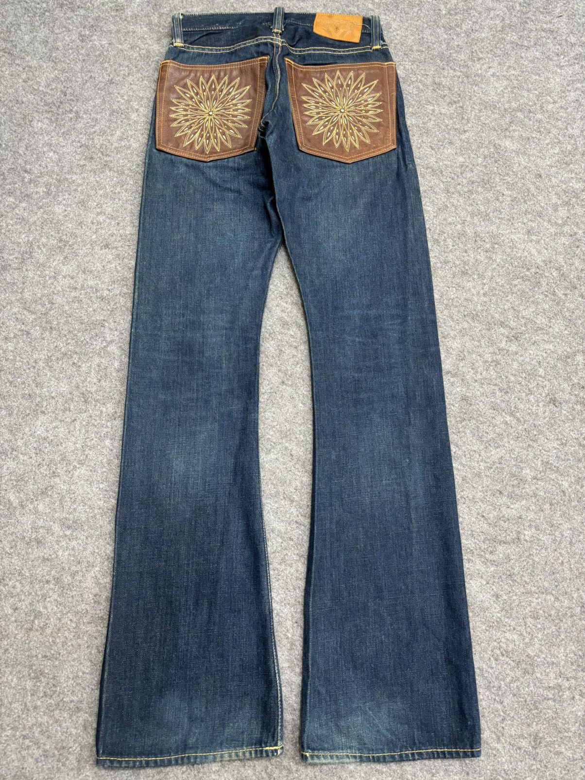 Jelado 💥Sturdy Flare💥Archival Jelado Japan Flare Biker Denim F603 Size US 27 - 24 Thumbnail