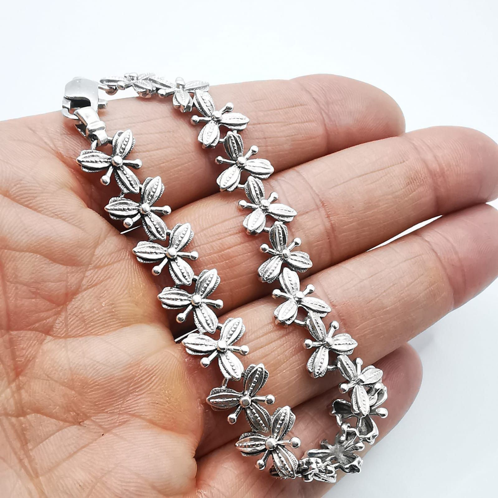 Sterling Silver × Vintage Vintage Bracelet Jewelry, 925 Sterling Silver 15,26g Size ONE SIZE - 3 Thumbnail