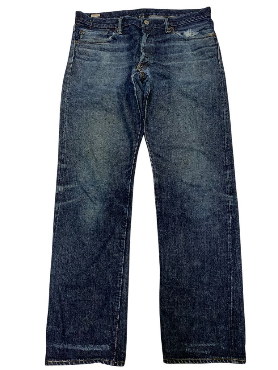 Kapital MOMOTARO SELVEDGE BUTTON FLY FADED DISTRESSED DENIM Size US 33 - 2 Thumbnail