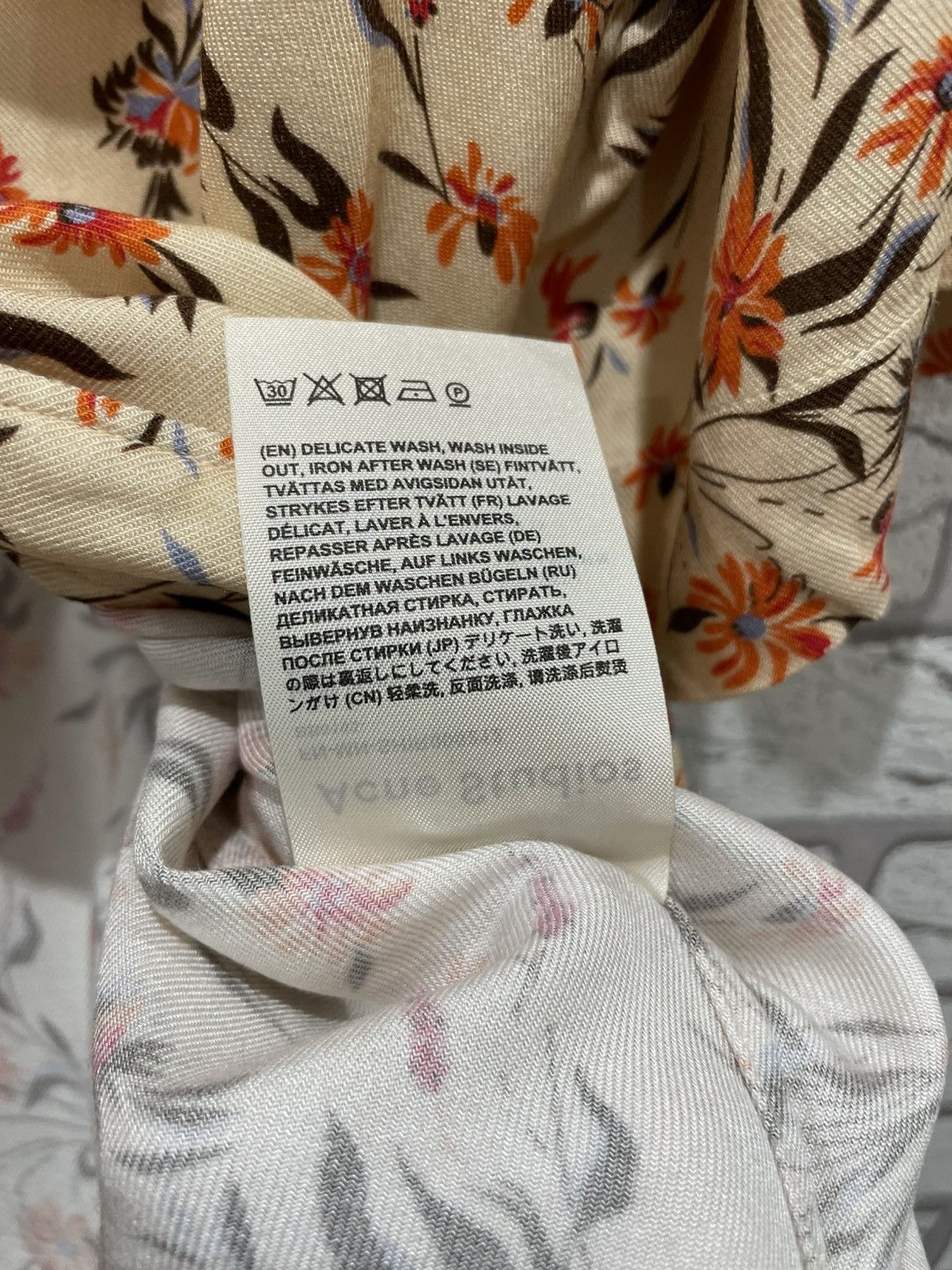 Acne Studios × Vintage Acne Studios - Simon Camp-Collar Floral-Print Twill Shirt Size US M / EU 48-50 / 2 - 11 Thumbnail