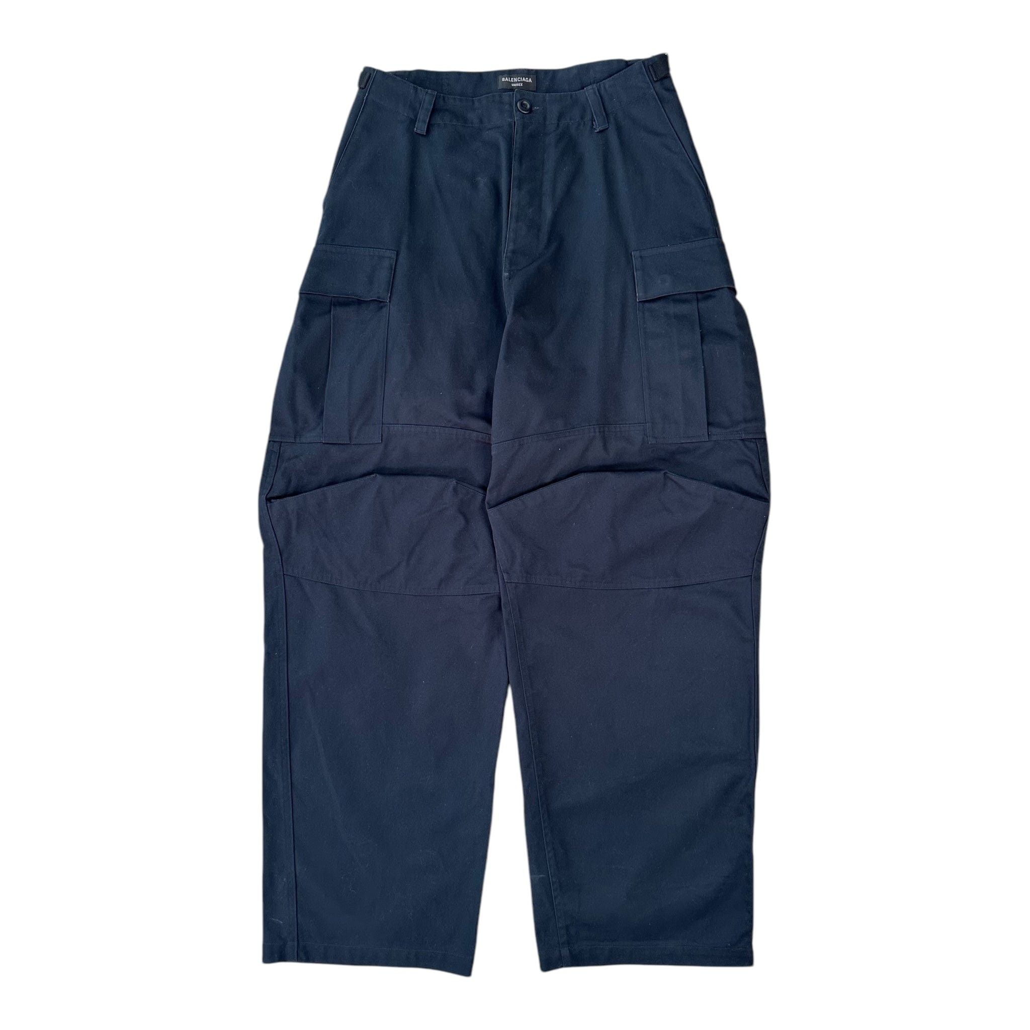 Balenciaga Baggy Cargo Pants Navy Size US 29 - 1 Thumbnail