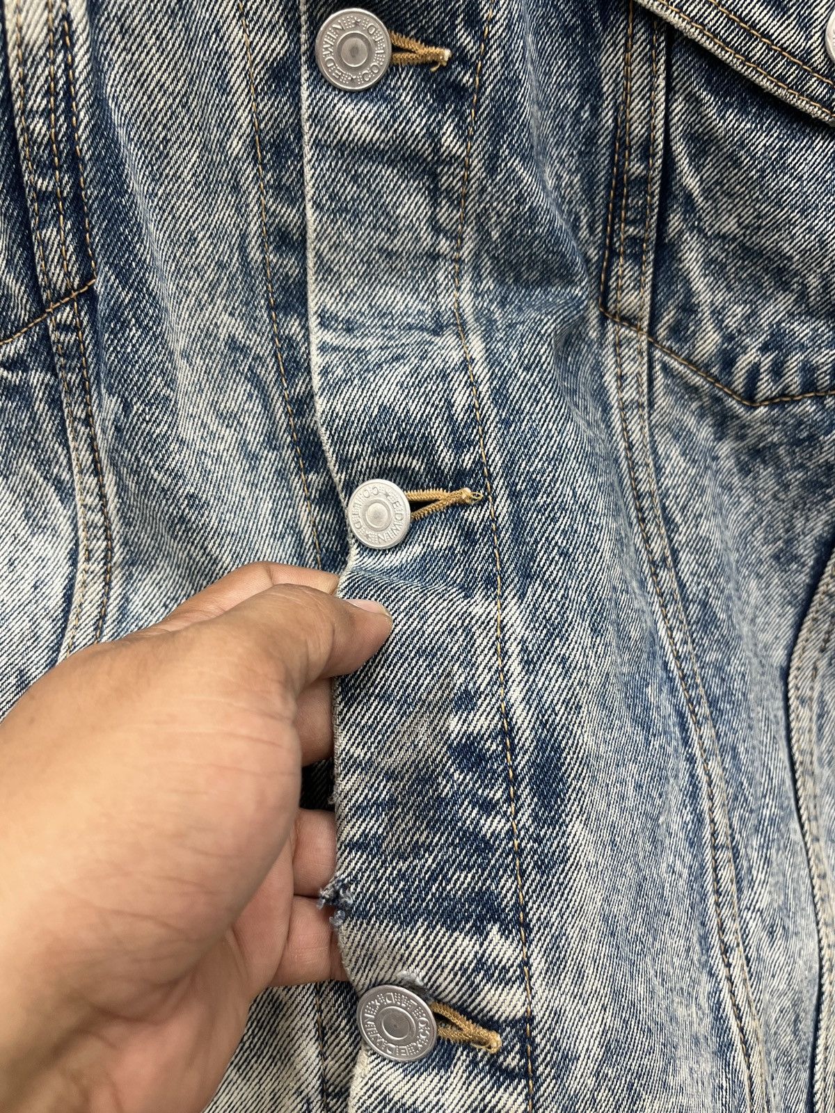 Edwin 🔥🔥🔥STEALS VTG EDWIN ACID WASH DENIM JACKET Size US XL / EU 56 / 4 - 15 Thumbnail
