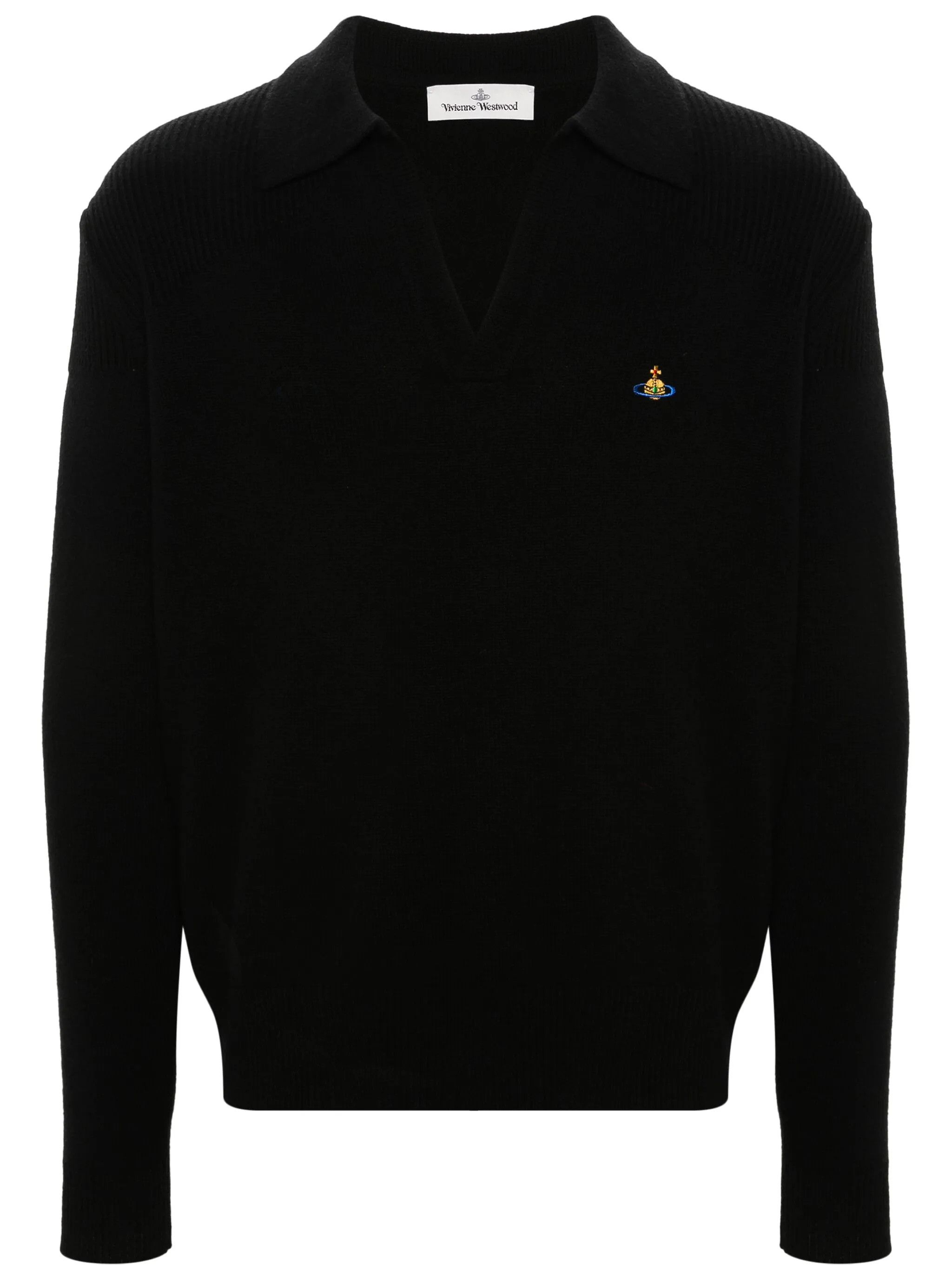 Vivienne Westwood o1y0525 Logo Sweater in Black Size US S / EU 44-46 / 1 - 1 Thumbnail