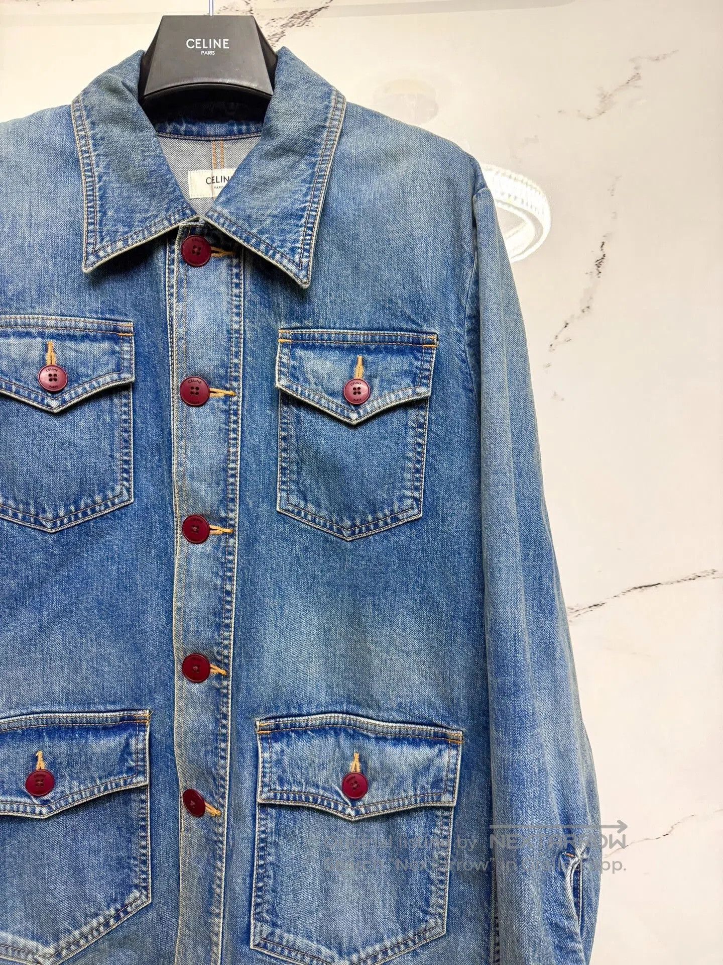 Celine Celine Blue Denim Jacket with Four Pockets. Size US M / EU 48-50 / 2 - 2 Thumbnail