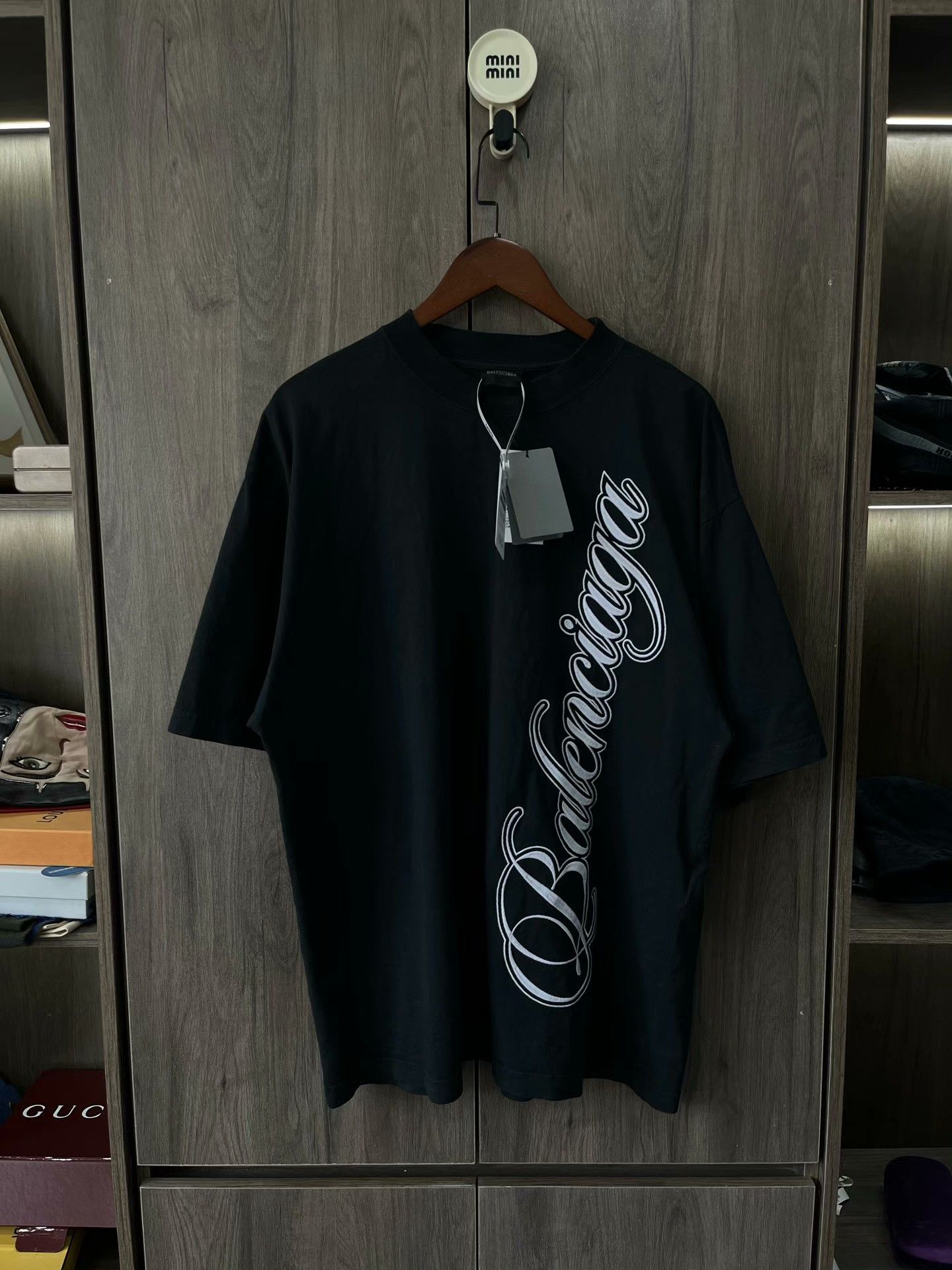 Balenciaga Balenciaga Script Embroidery T-Shirt Size L Size US L / EU 52-54 / 3 - 1 Thumbnail