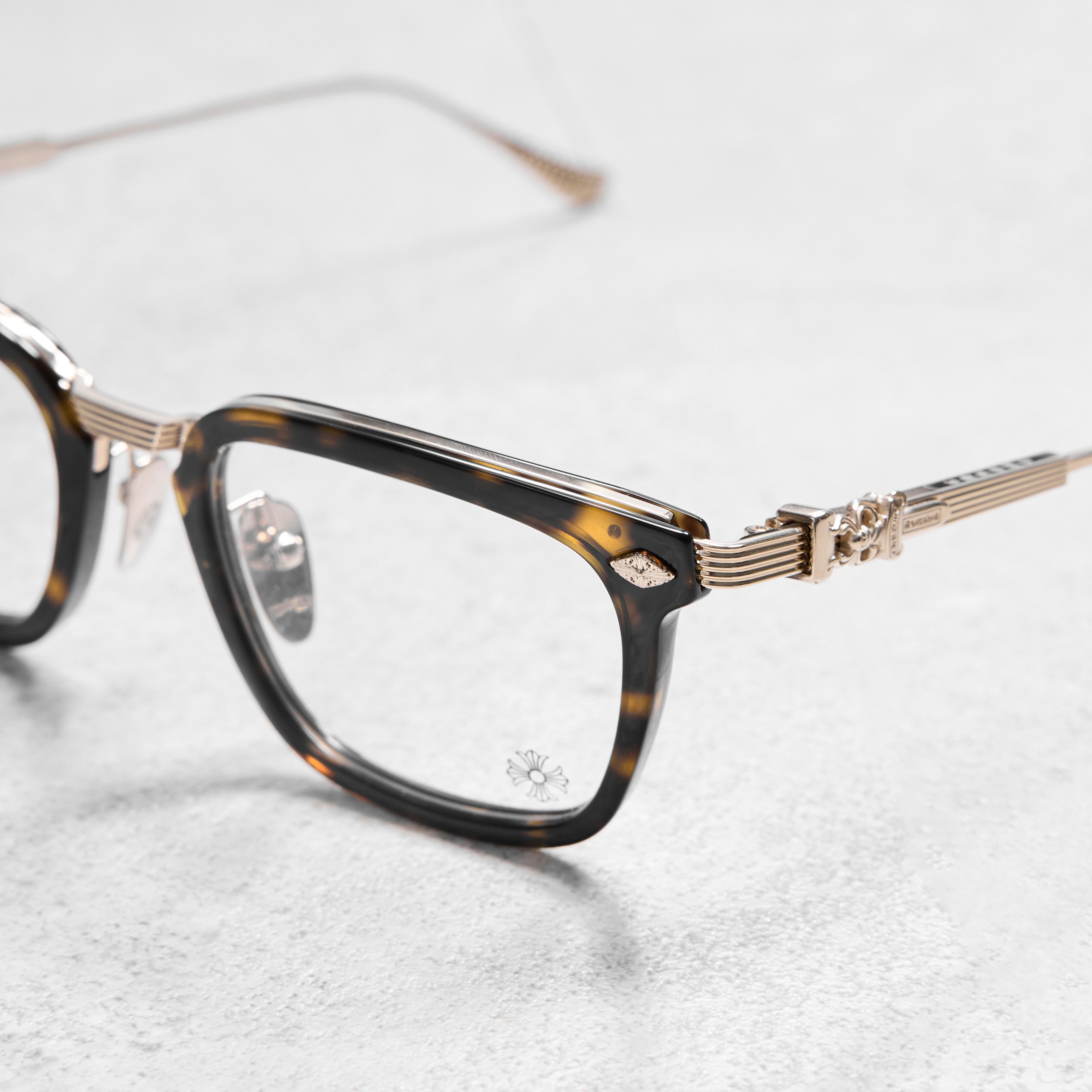 Chrome Hearts CHROME HEARTS OVERPOKED DARK TORTOISE/GOLD PLATED Size ONE SIZE - 2 Thumbnail