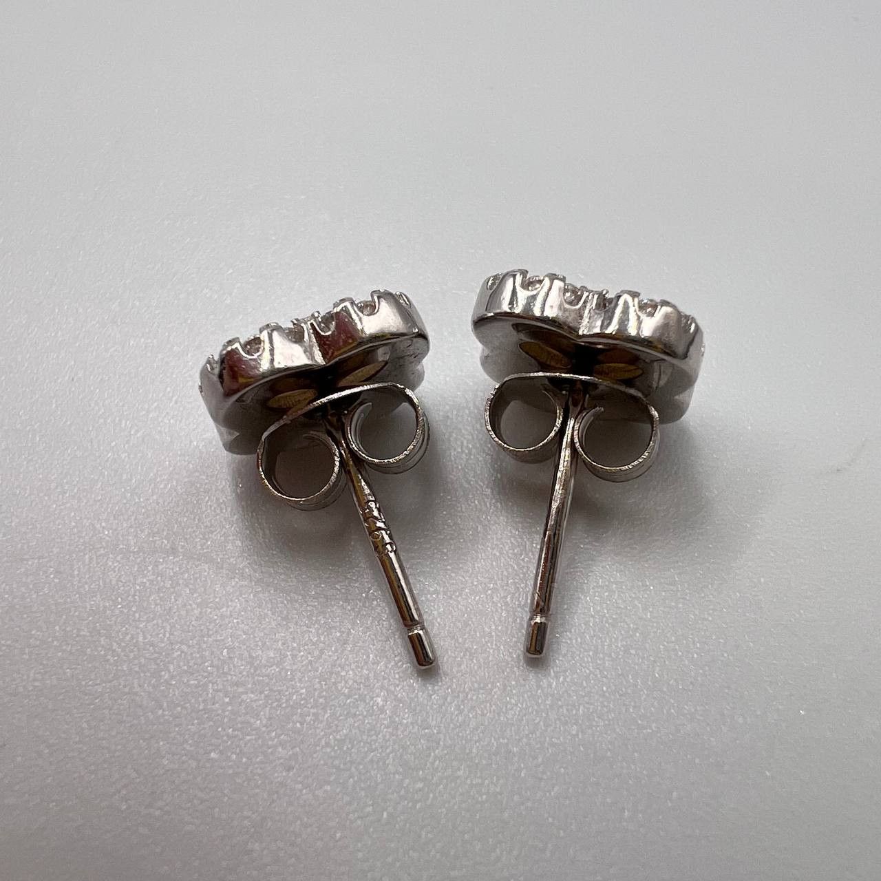 Sterling Silver × Vintage Sterling Silver 925 Stud Earrings Clover Mothe of Pearl Size ONE SIZE - 3 Thumbnail