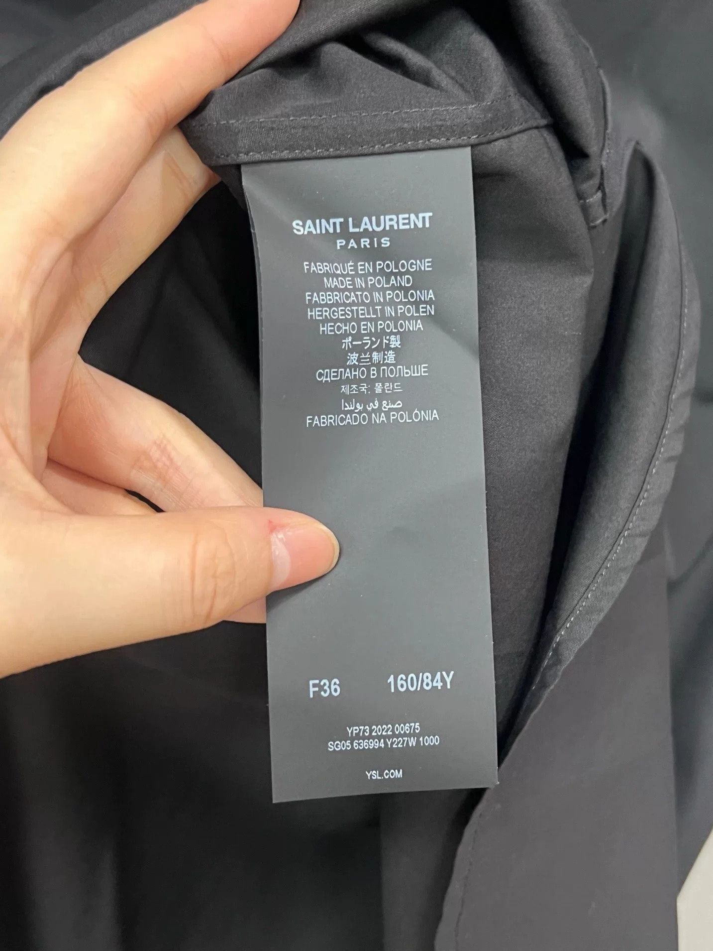 Saint Laurent Paris Saint Laurent SLP Black Long-Sleeve Shirt Size US S / EU 44-46 / 1 - 4 Thumbnail