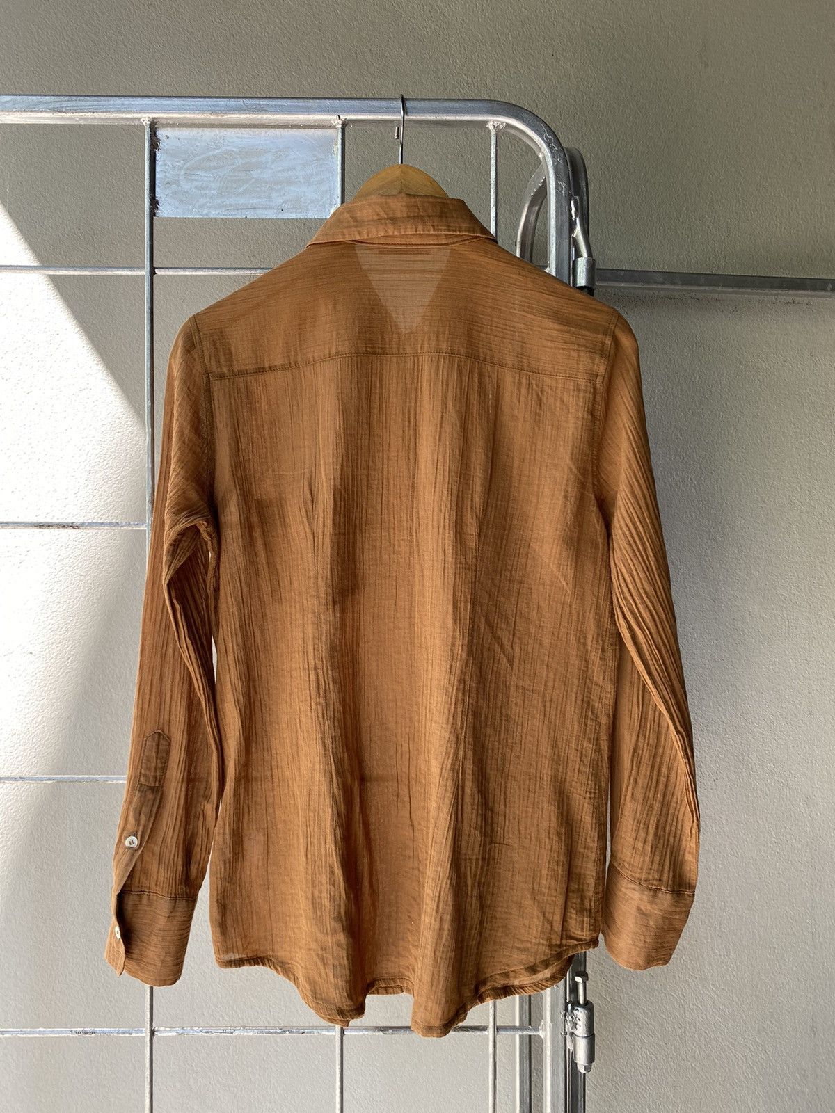 OPEN YY THE OPEN PRODUCT Sheer Brown Long-Sleeve Shirt Size S / US 4 / IT 40 - 16 Thumbnail