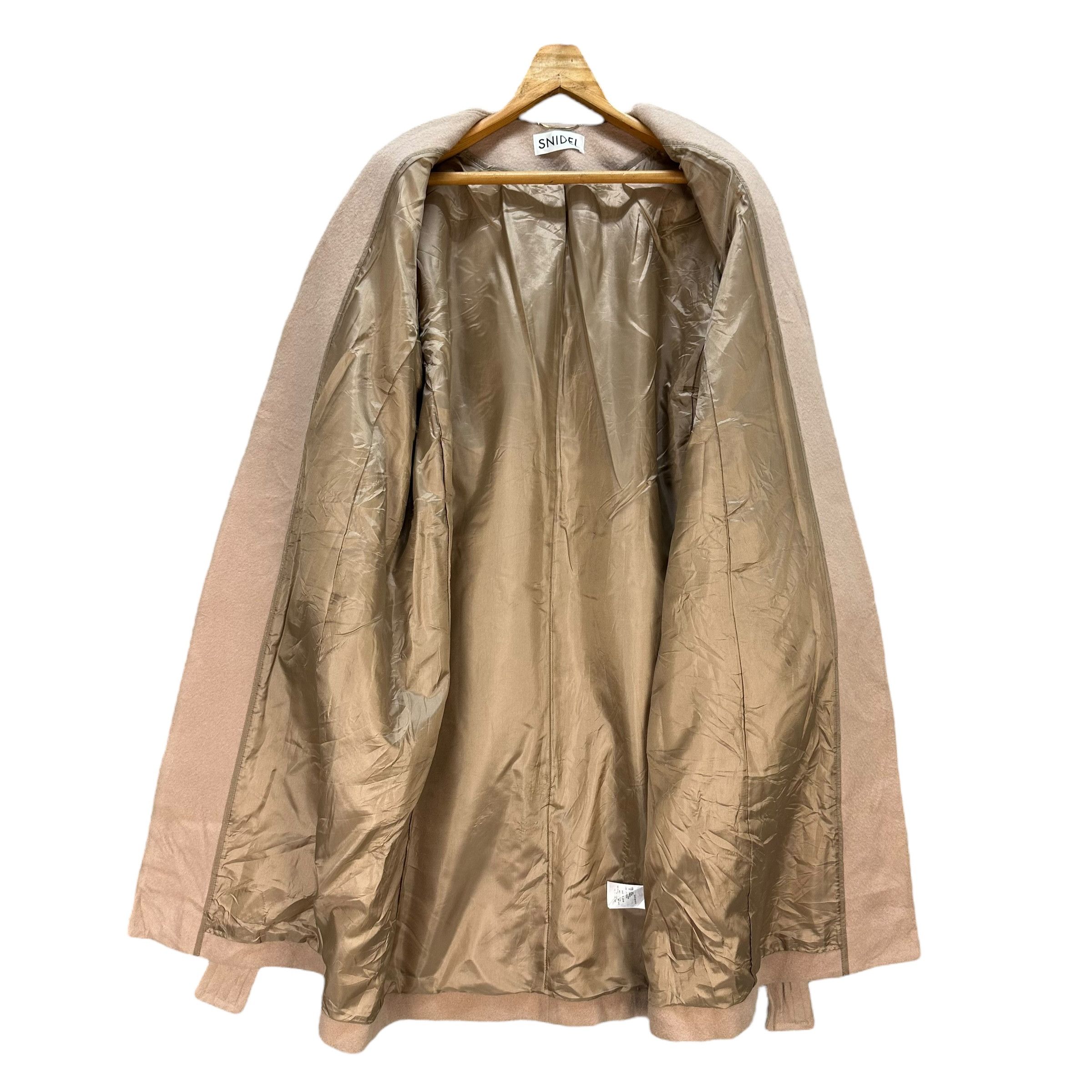 Japanese Brand SNIDEL Wool Nylon Cashmere Belted Long Coat #A69-1670 Size L / US 10 / IT 46 - 6 Thumbnail