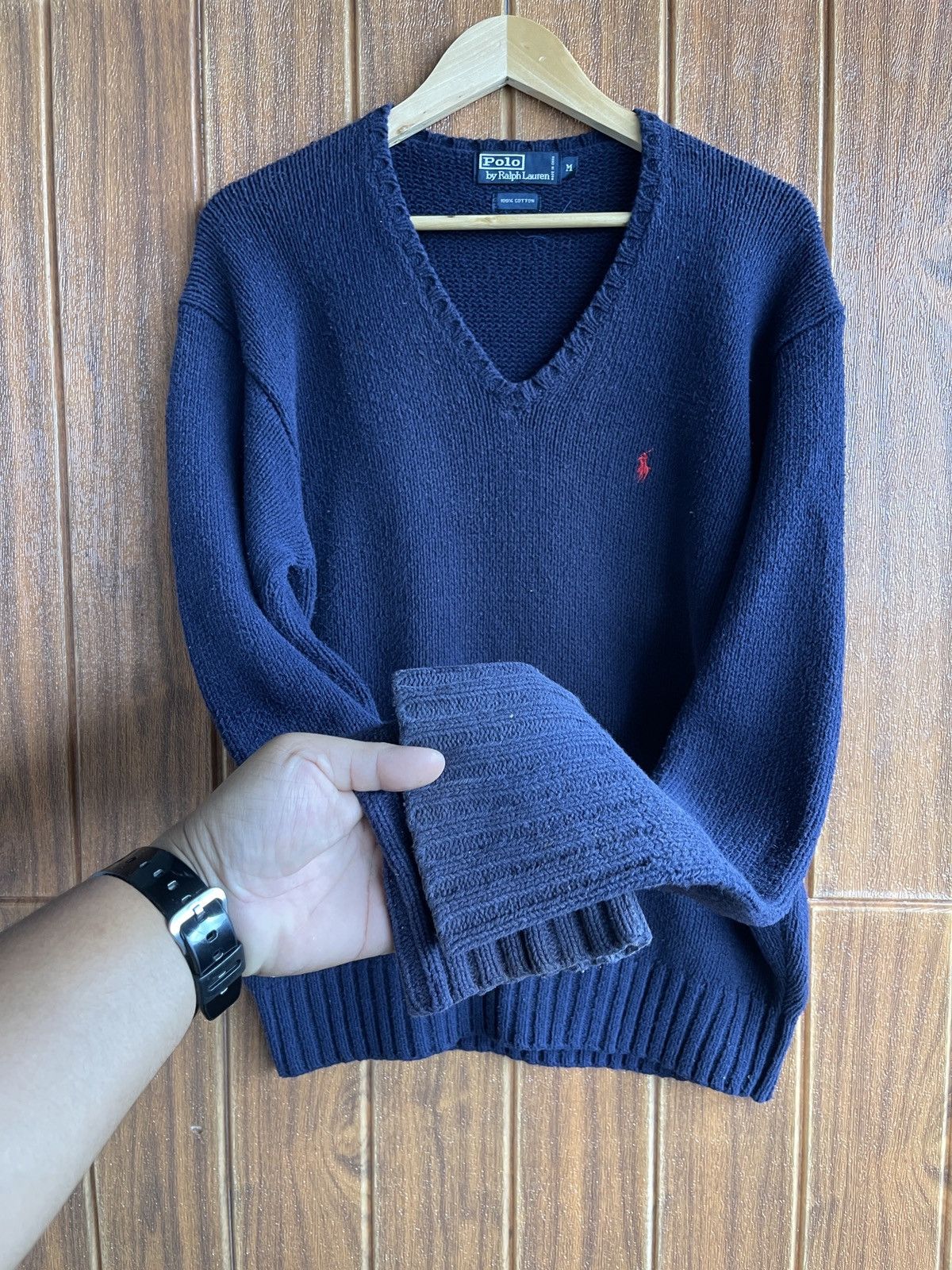 Polo Ralph Lauren Last Drop🔥Rare🔥Vintage Polo Ralph Laurent Sweat Knit Shirt Size US L / EU 52-54 / 3 - 11 Thumbnail