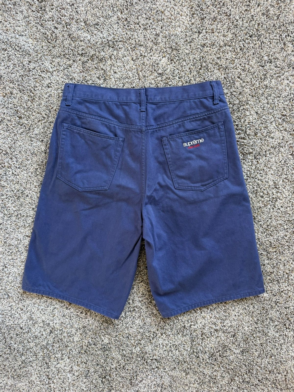 Supreme Supreme Baggy Jean Shorts Navy Blue SS24 Size US 32 / EU 48 - 7 Thumbnail