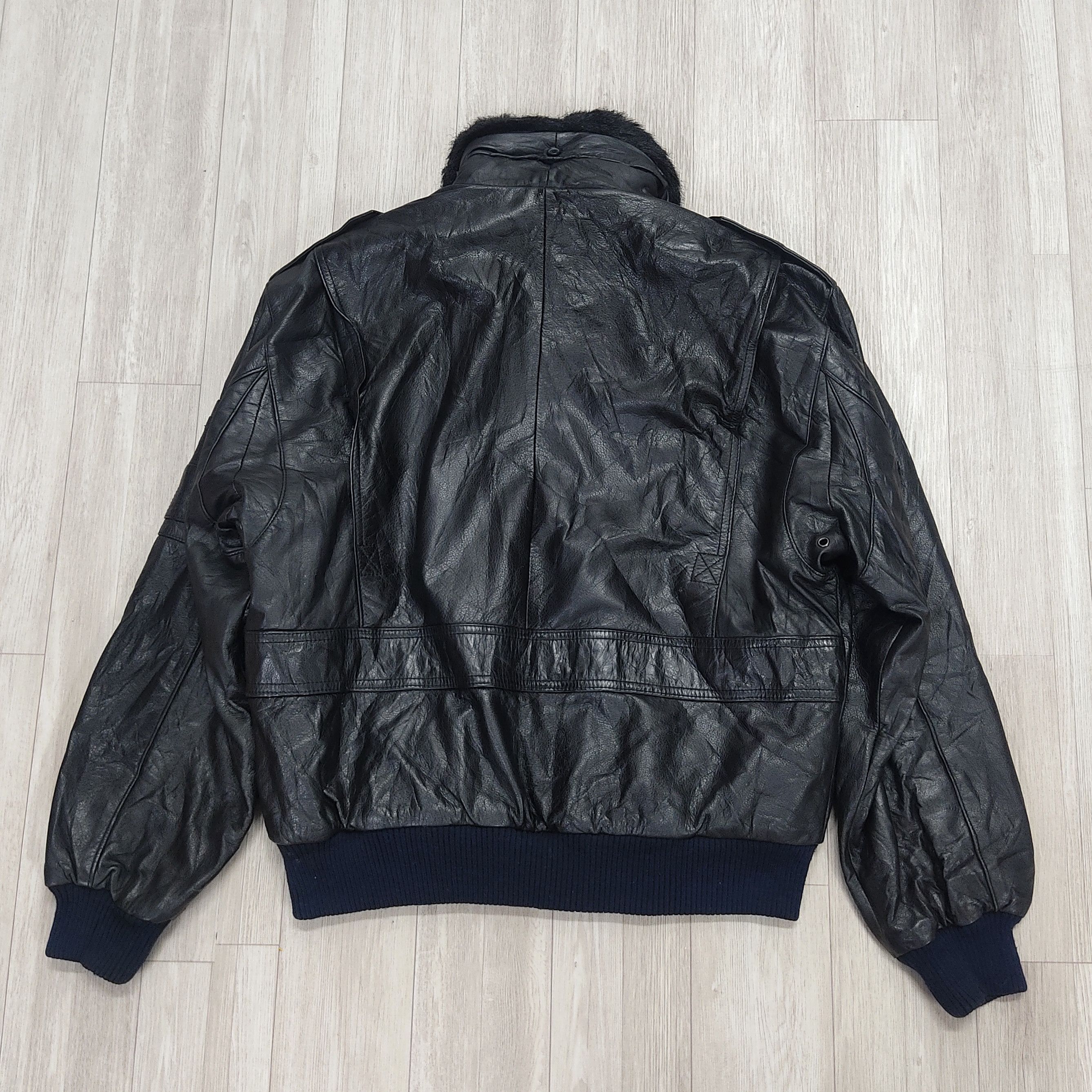 Genuine Leather US AIR FORCE Aviator Bomber Cowhide Leather Jacket Size US XL / EU 56 / 4 - 16 Thumbnail