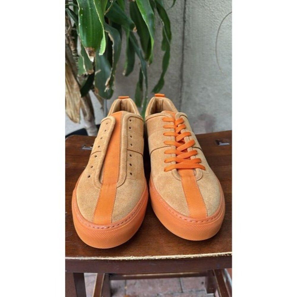 Daniel Patrick DANIEL PATRICK Size 9 Men's Orange Low Top Shoes Designer U Size US 9 / EU 42 - 1 Thumbnail