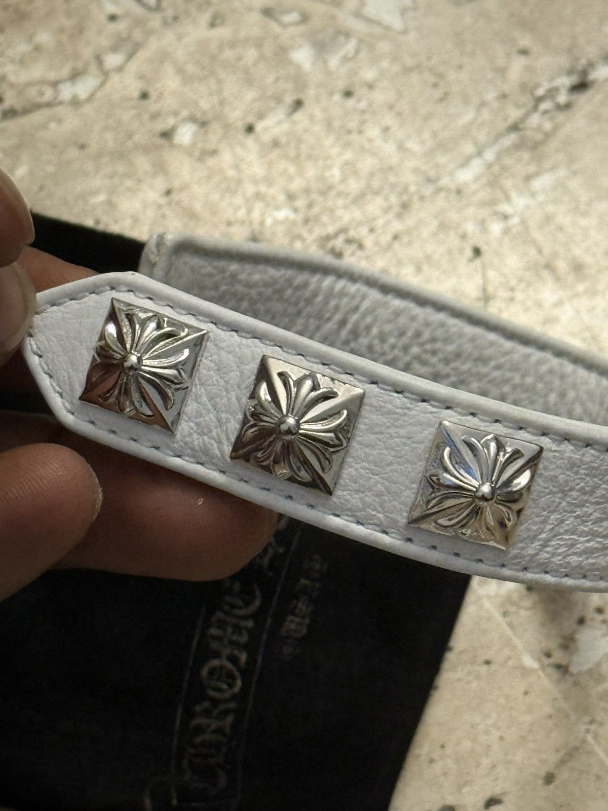 Chrome Hearts Chrome Hearts S925 Sterling Silver Leather Bracelet Size ONE SIZE - 7 Thumbnail