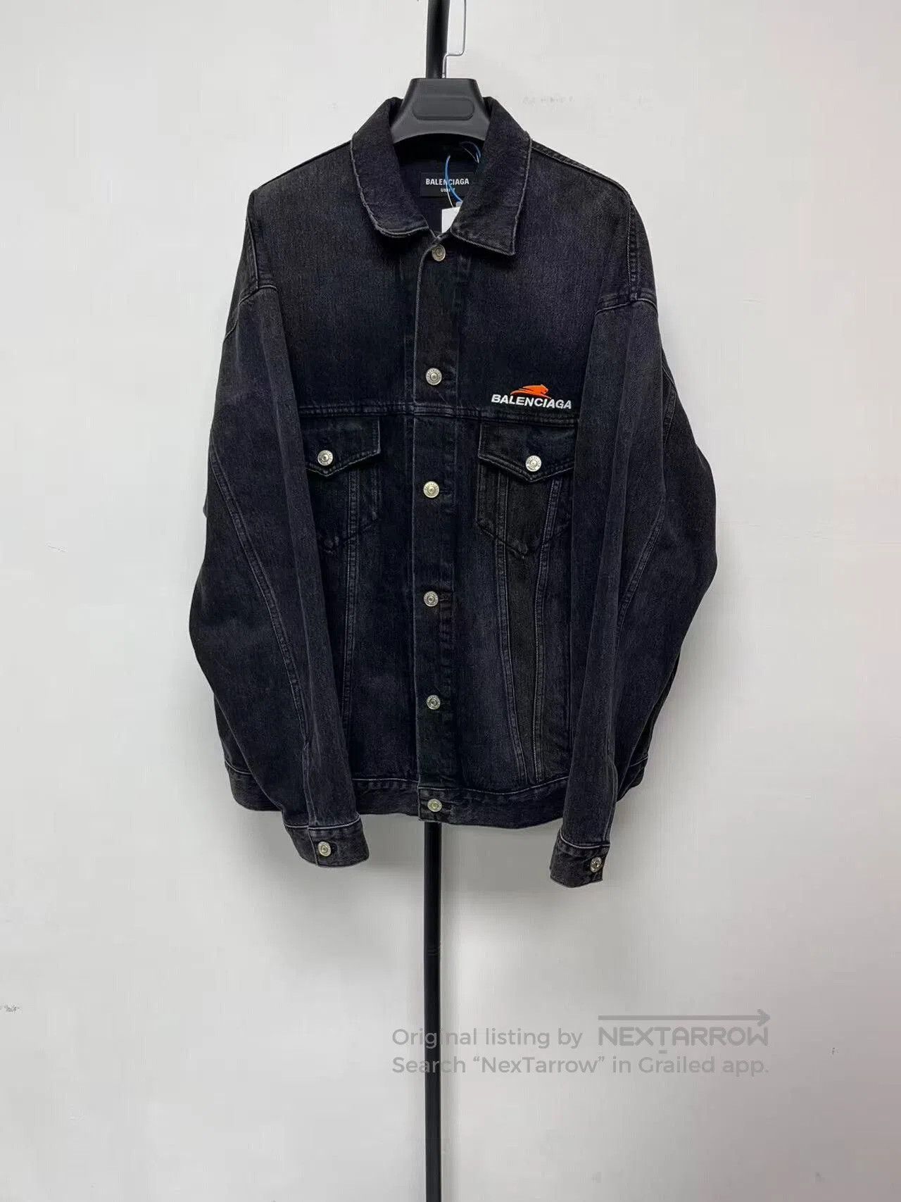 Balenciaga Balenciaga Black Denim Long Sleeve Jacket. Size XS / US 0-2 / IT 36-38 - 1 Thumbnail