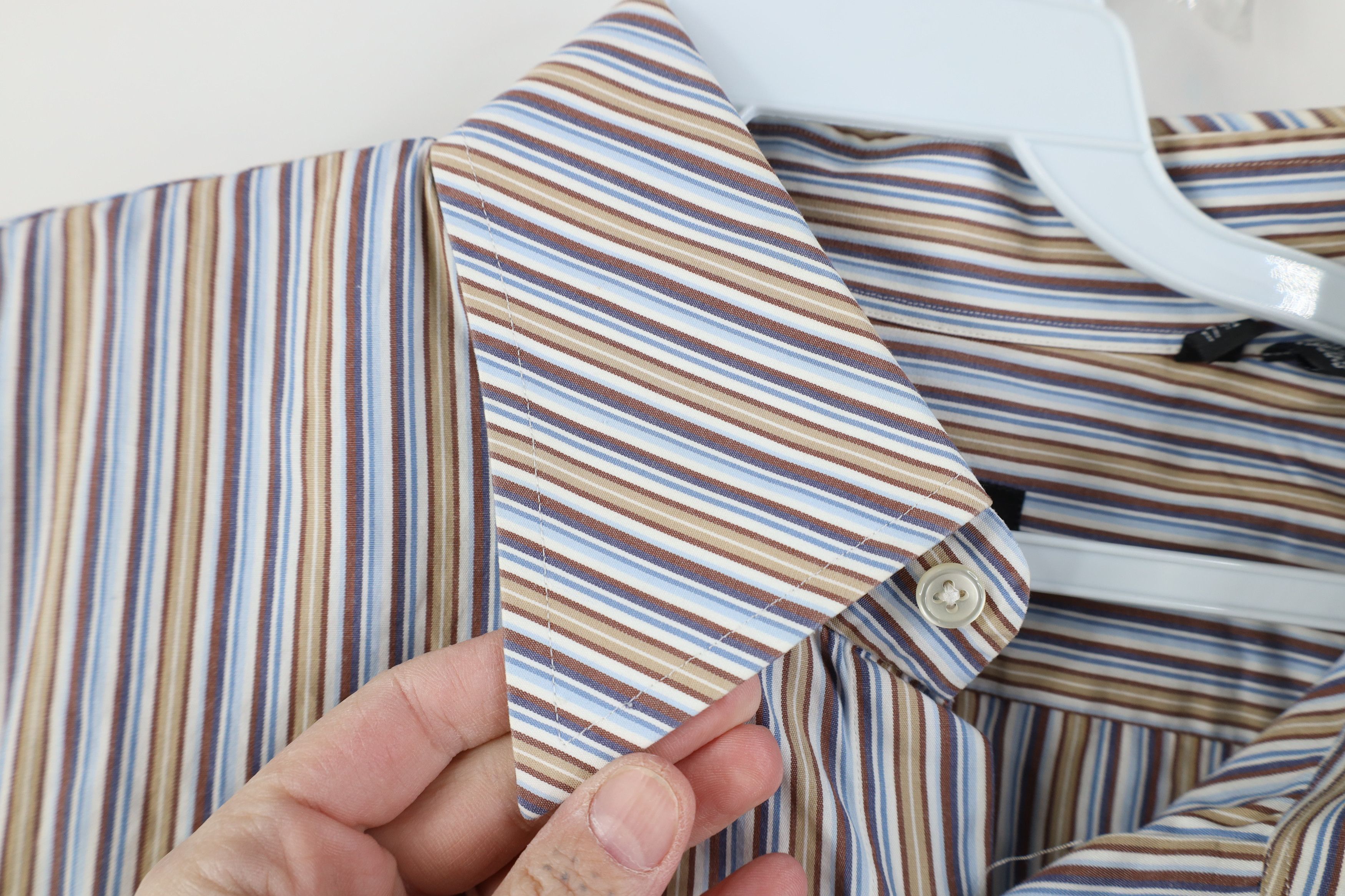 Hugo Boss Hugo Boss Color Block Collared Button Dress Shirt Cotton Size US L / EU 52-54 / 3 - 7 Thumbnail