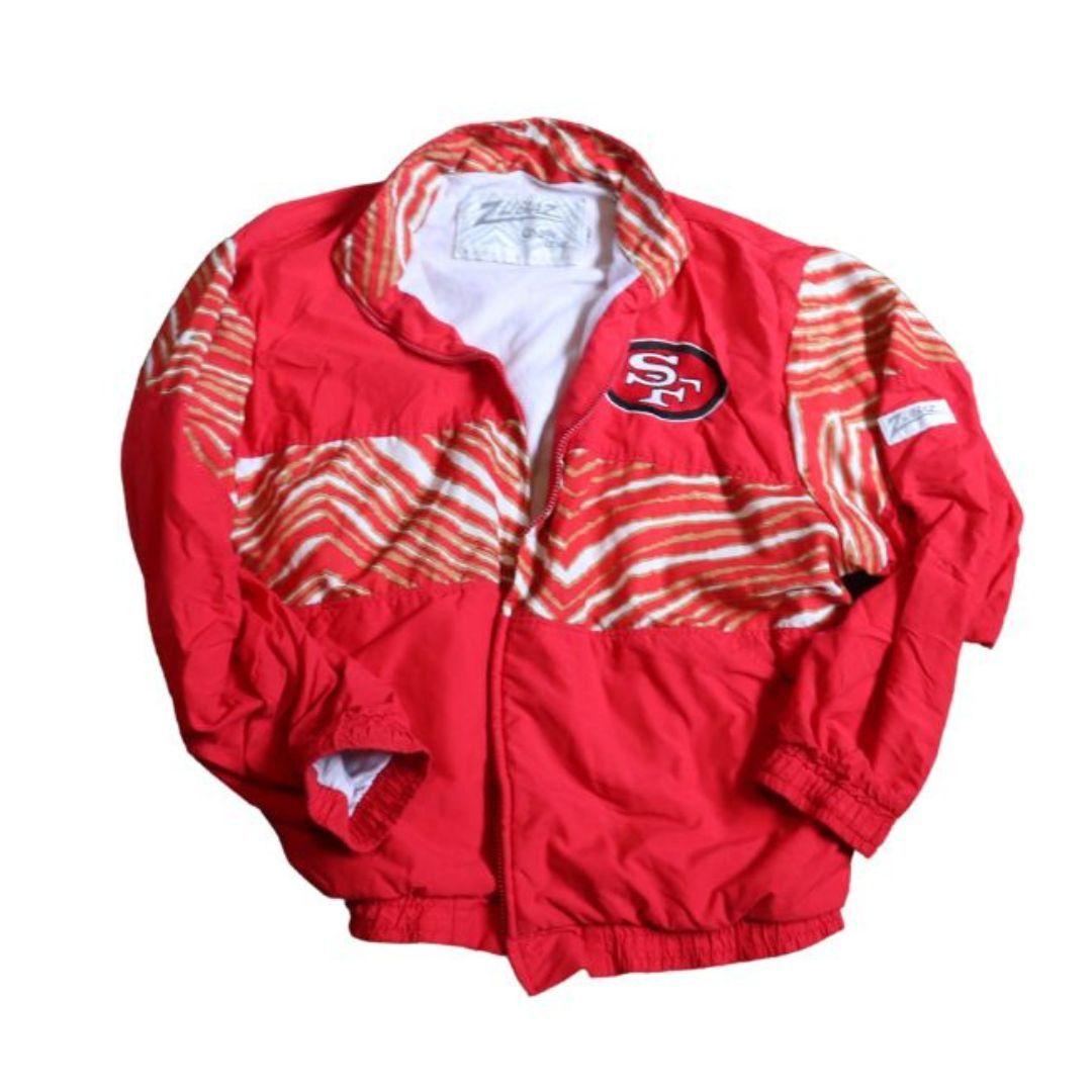 image of Zubaz San Francisco 49Ers Chalk Line Jacket (Xl), Men's