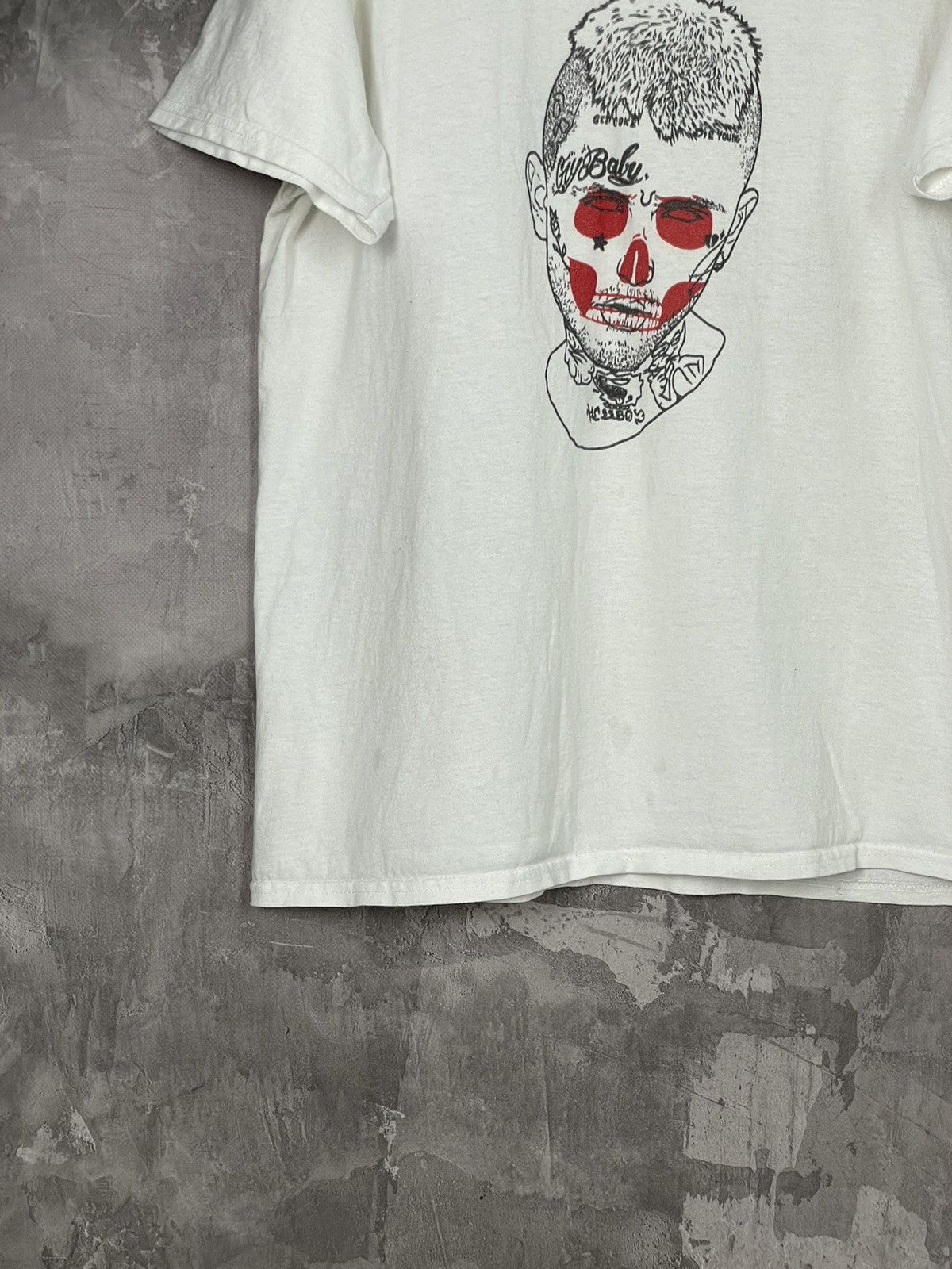 Lil Peep × Rap Tees LIL PEEP The Legend Big Logo Face Printed Vintage T-SHIRT Size US L / EU 52-54 / 3 - 5 Thumbnail
