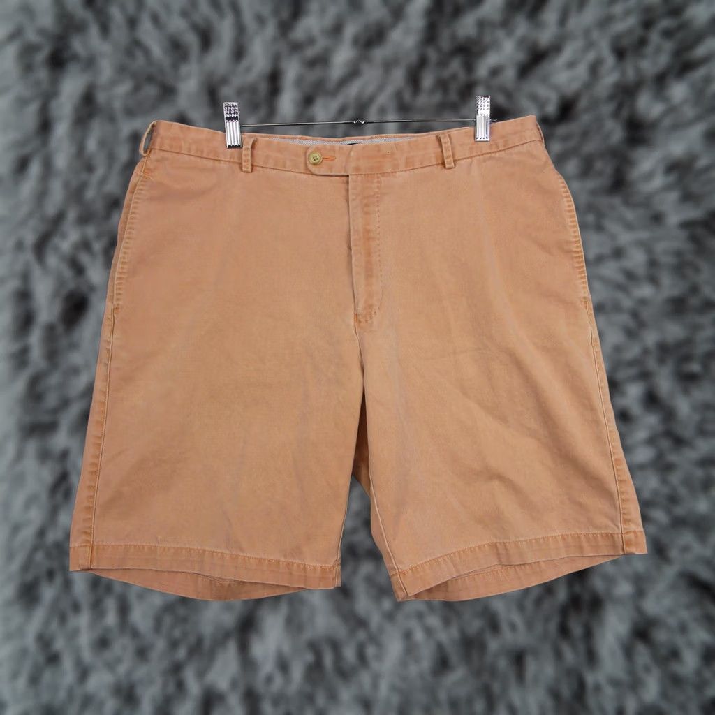 Peter Millar Peter Millar Shorts Mens 36 Orange Pima Cotton Chino 9 Inseam Flat Front Casual Size US 36 / EU 52 - 1 Thumbnail