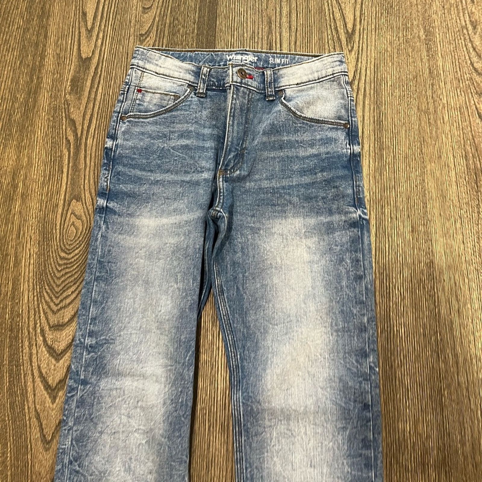 Wrangler Wrangler Tapered Jeans Slim Fit Stretch Pockets Denim 14R Size 36" / US 14 / IT 50 - 4 Thumbnail