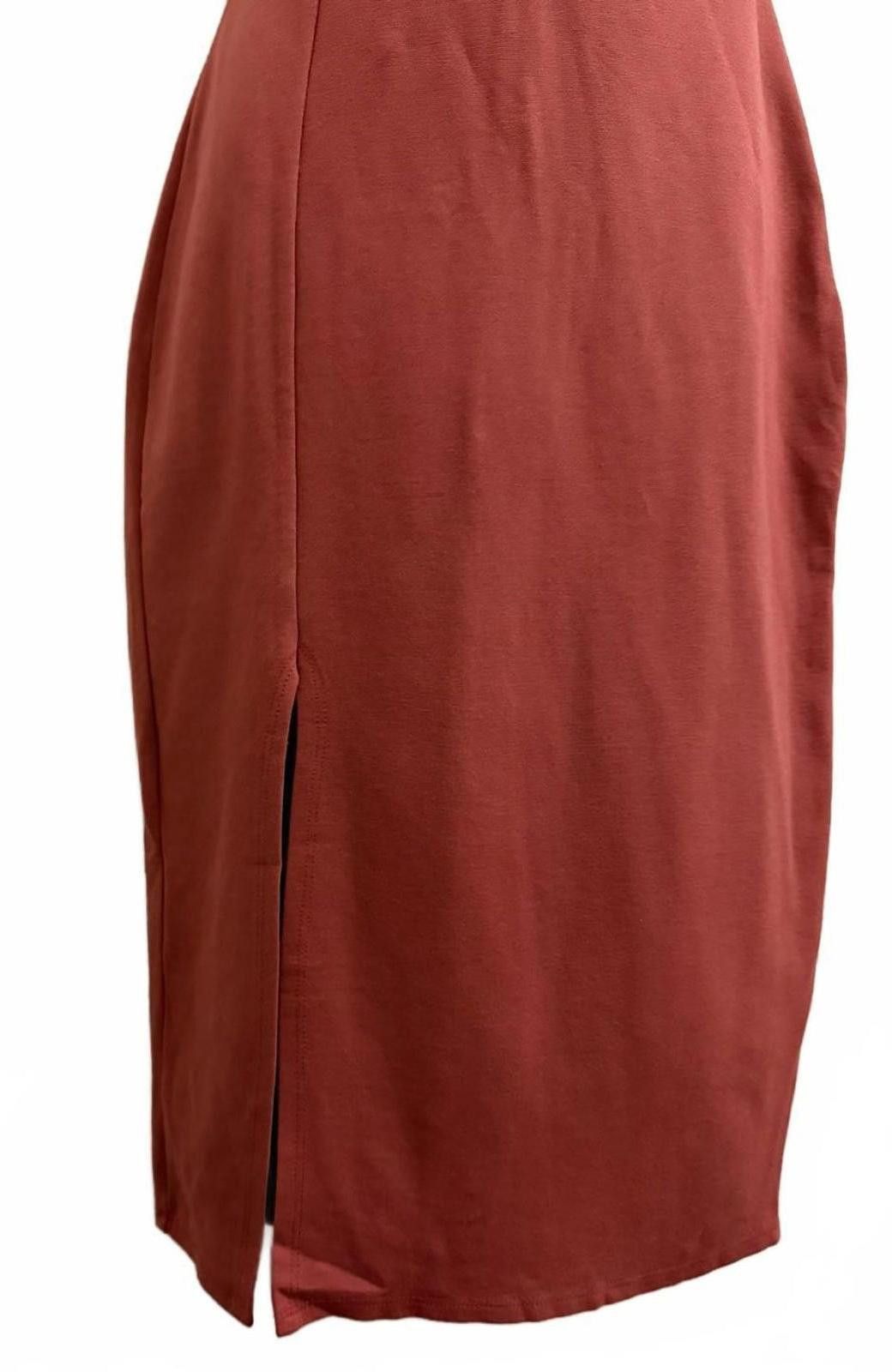 Other SOPRANO Strapless Dress with Side Slit in Indian Red (SMALL) Size S / US 4 / IT 40 - 2 Thumbnail