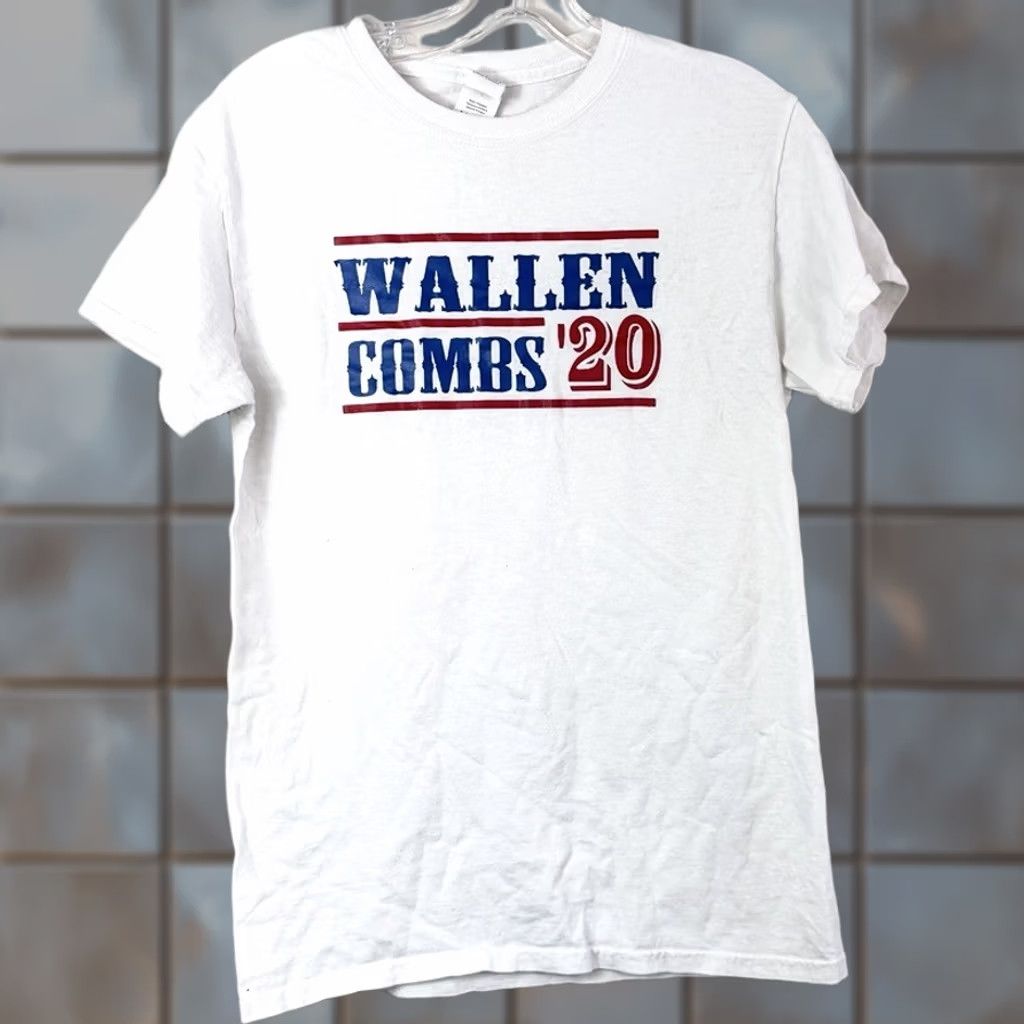 Gildan Morgan Wallen Luke Combs 2020 For President Shirt Small White Music Tee Men’s Size US S / EU 44-46 / 1 - 1 Thumbnail