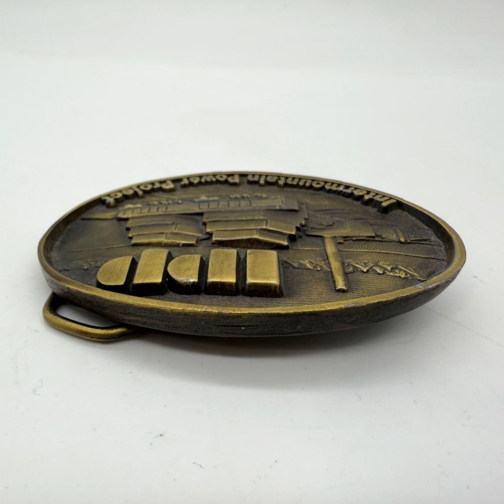 Vintage IPP Intermountain Power Project Brass Tone Oval Belt Buckle Mens Size ONE SIZE - 6 Thumbnail