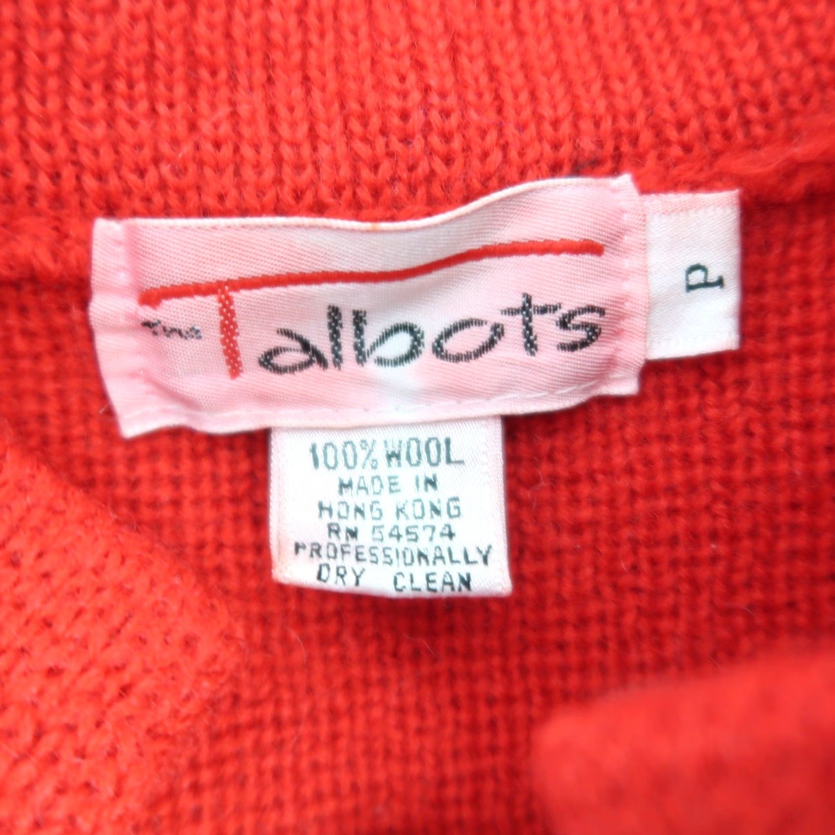 Talbots VINTAGE Talbots Cardigan Wool Knit Double Breasted Red S Sweater Women's 90s 80s Long Sleeve Front Button Casual Workwear Fall Winter Size S / US 4 / IT 40 - 5 Thumbnail