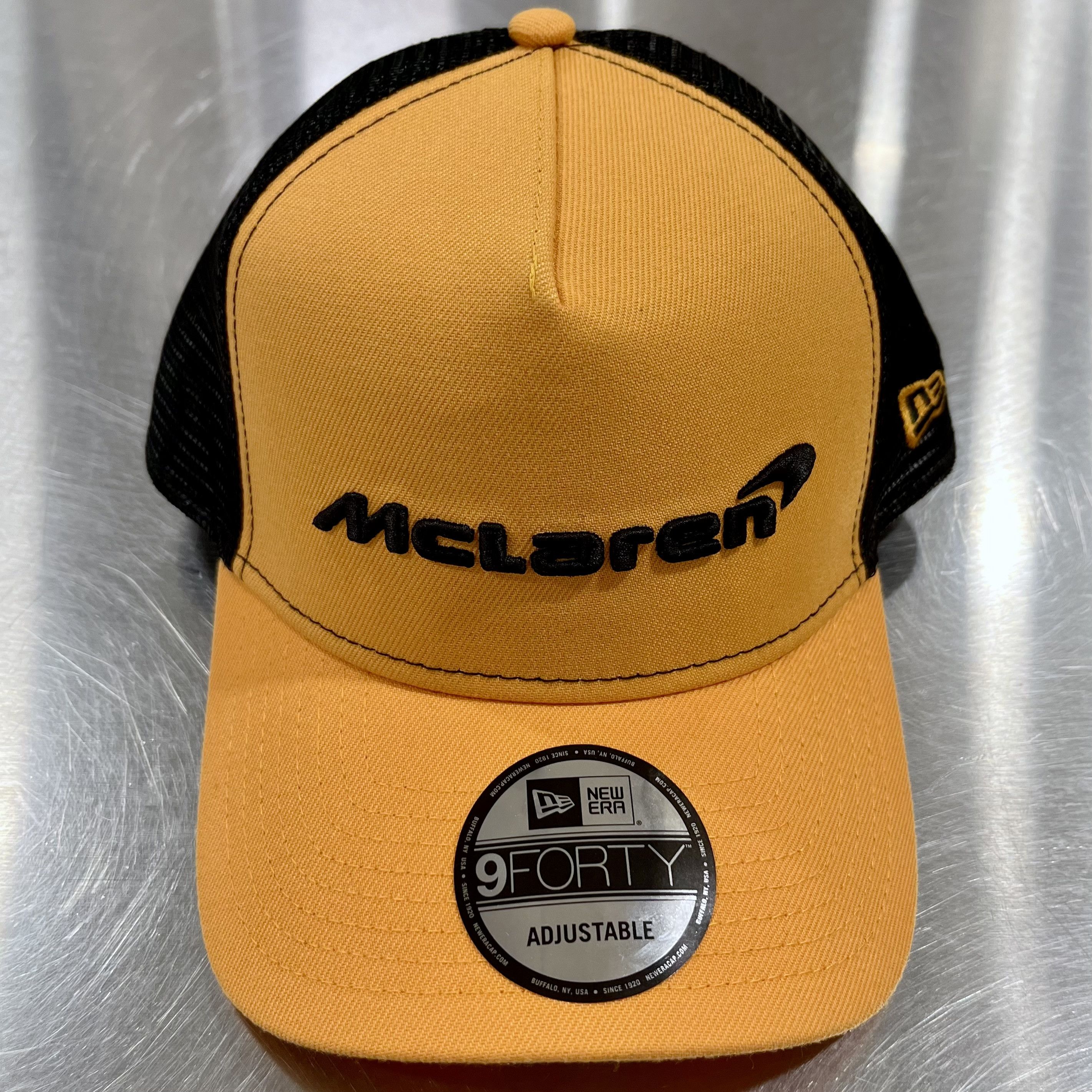 Formula 1 × New Era McLaren Script F1 Formula One 9FORTY Trucker Snapback Hat Size ONE SIZE - 1 Thumbnail