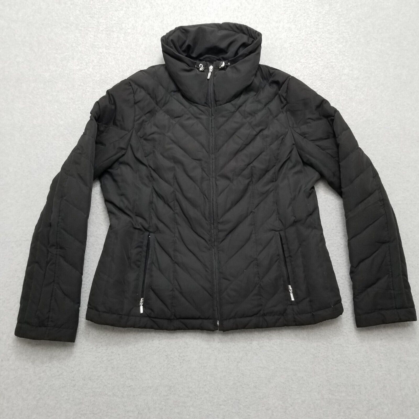Nine West Nine West Puffer Jacket Womens Large Zip Pockets Duck Down Size L / US 10 / IT 46 - 1 Thumbnail