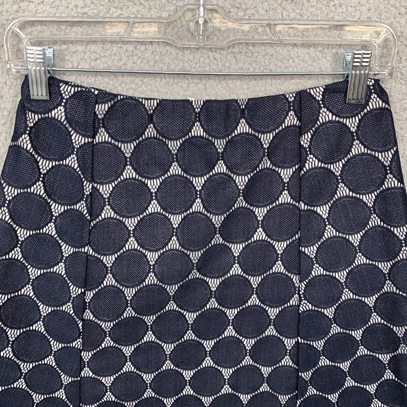Vintage Renee C Women’s Skirt Pull-On Maybell Lace Detail Size XS Navy White NWT Size 26" / US 2 / IT 38 - 5 Thumbnail