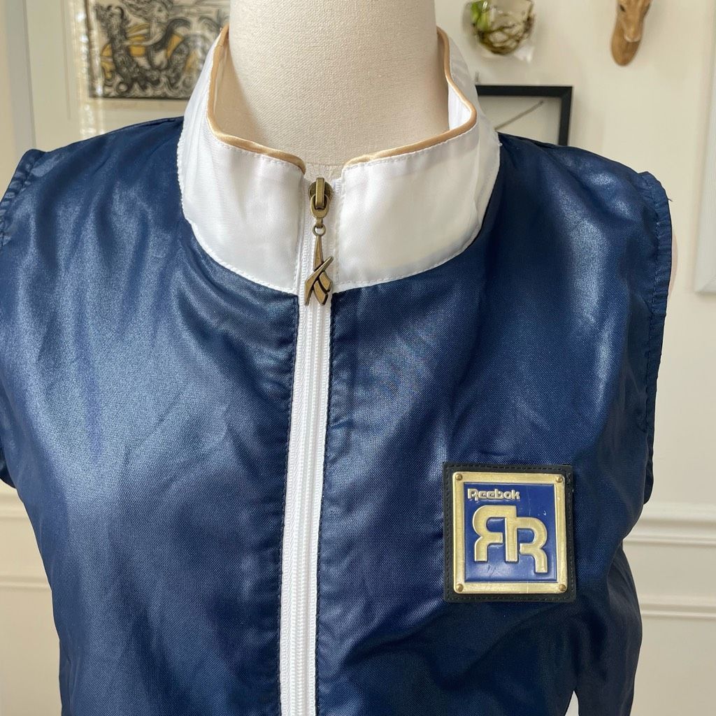 Reebok Vintage 90s Reebok Navy Blue Full Zip Vest Streetwear Unisex Size M / US 6-8 / IT 42-44 - 2 Thumbnail