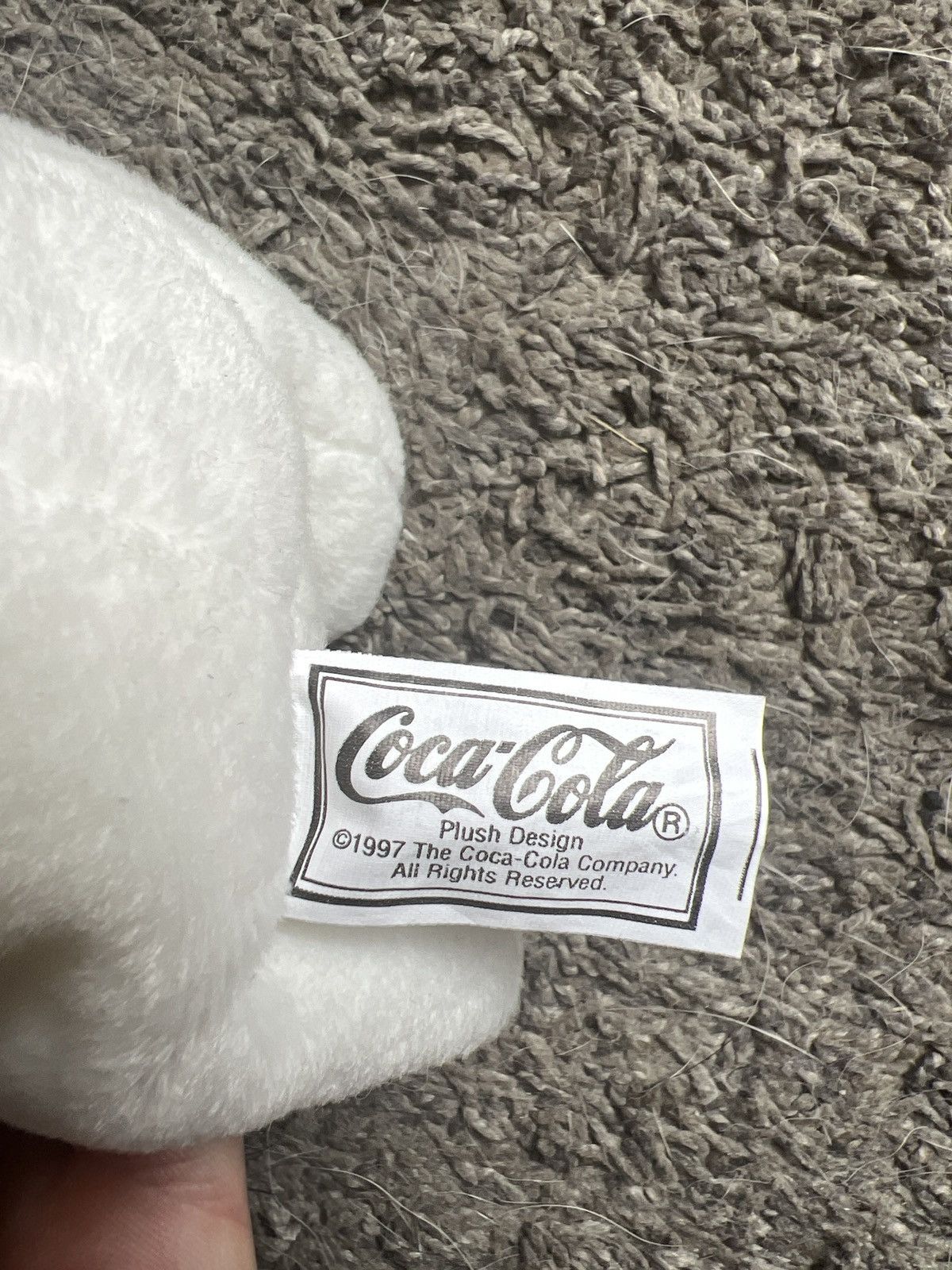 Coca Cola 1997 Coca-Cola Polar Bear In Baseball Cap Bean Bag Plush Size ONE SIZE - 6 Thumbnail