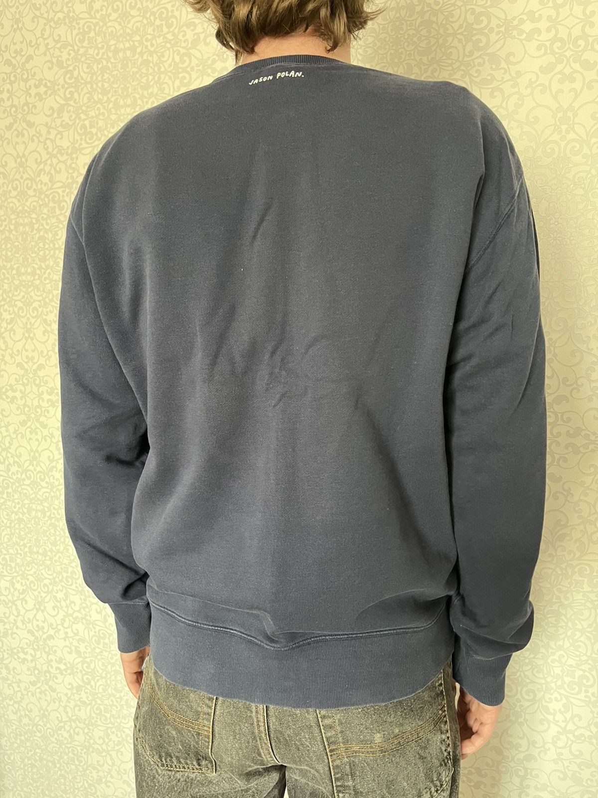 Designer × Uniqlo Uniqlo x Jason Polan Navy Crewneck Printed Sweatshirt Size US XL / EU 56 / 4 - 8 Thumbnail