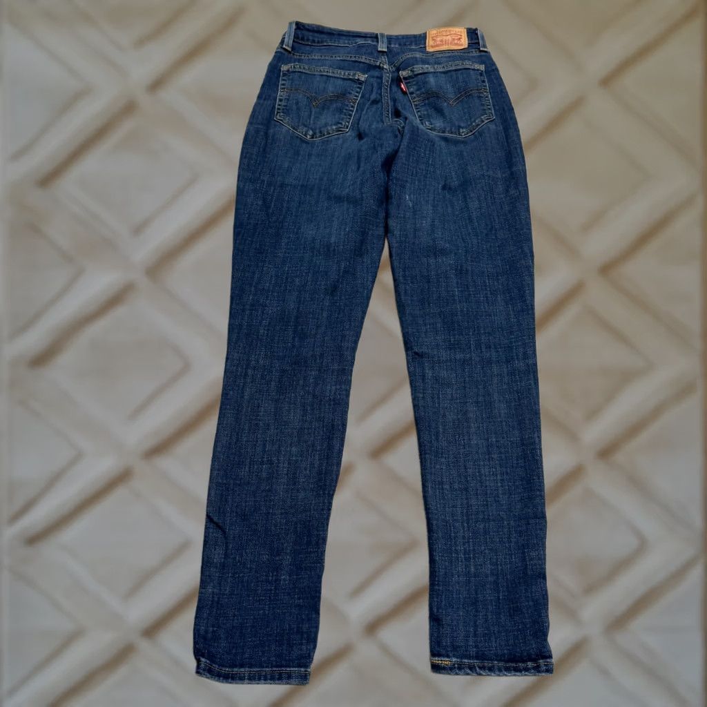 Levi's Levi's 721 High Rise Skinny Denim Jeans Womens 28x30 Blue Dark Wash Stretch Size 28" / US 6 / IT 42 - 1 Thumbnail