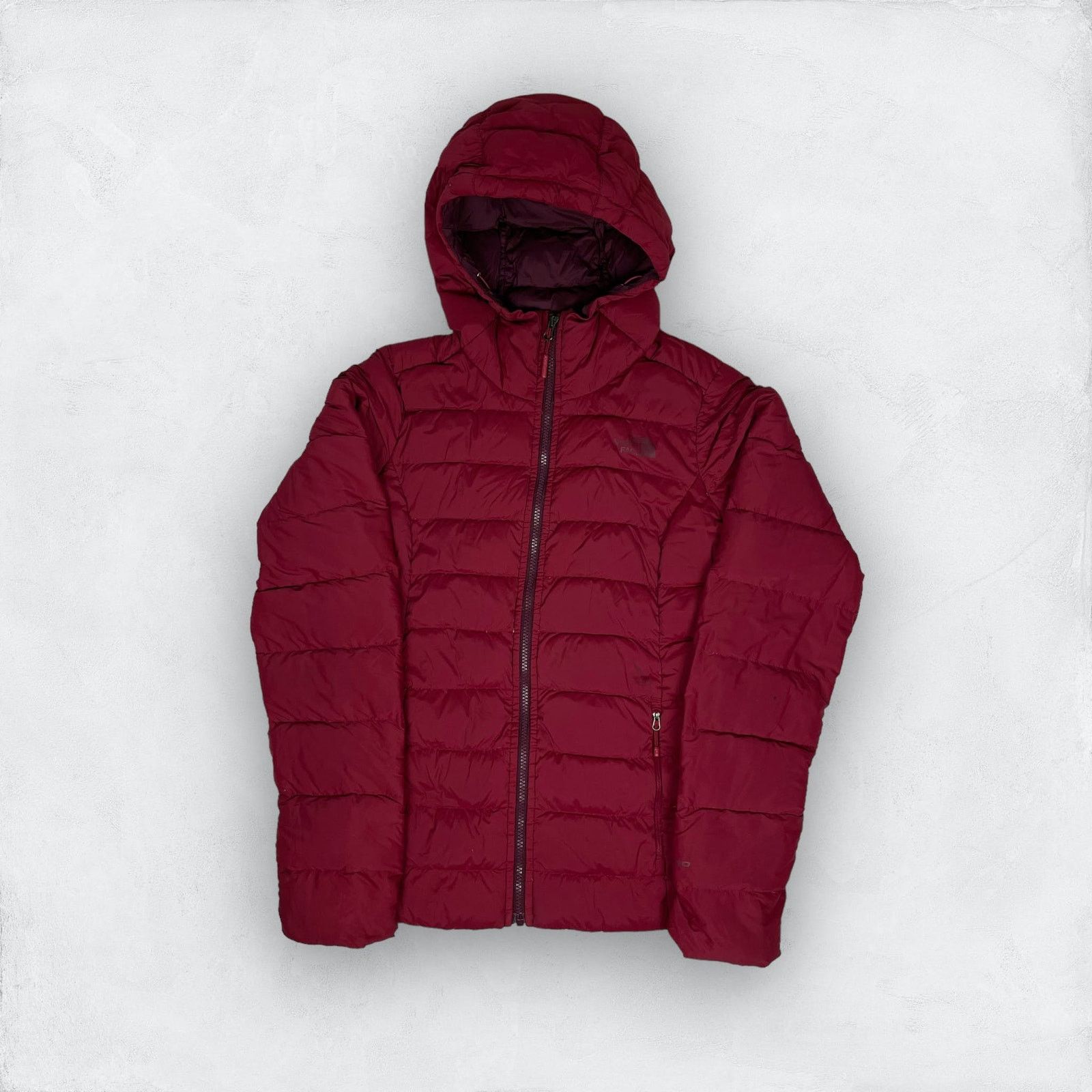 The North Face The North Face Women's Burgundy Full Zip Puffer Jacket Small Size S / US 4 / IT 40 - 1 Thumbnail