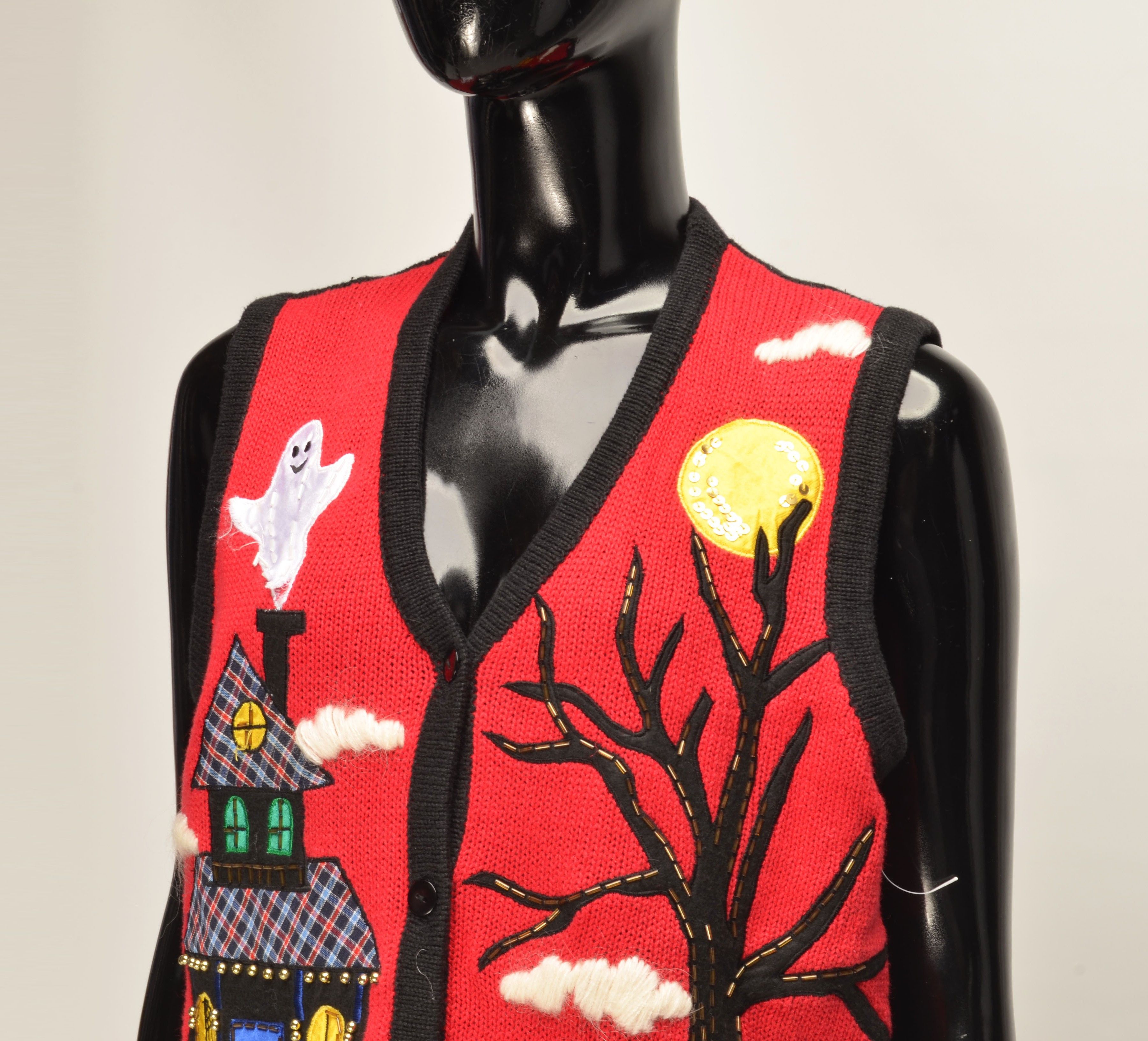 Handmade Vintage 90's Unisex Handmade Halloween Funky Vest Size ONE SIZE - 8 Thumbnail