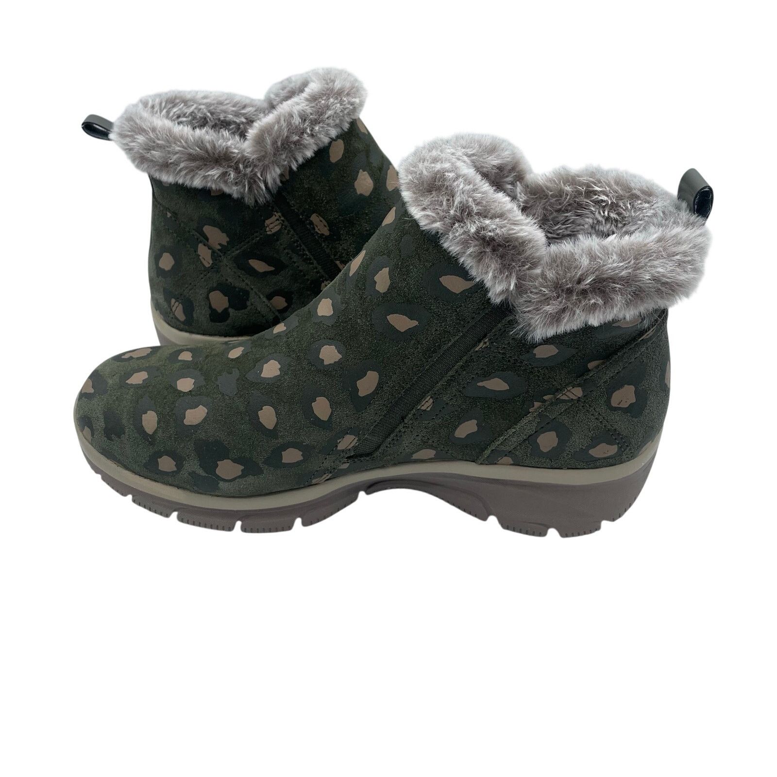 SKECHERS Skechers Easy Going Pull On Boots Olive Green Leopard 9 Wide Size US 9 / IT 39 - 6 Thumbnail